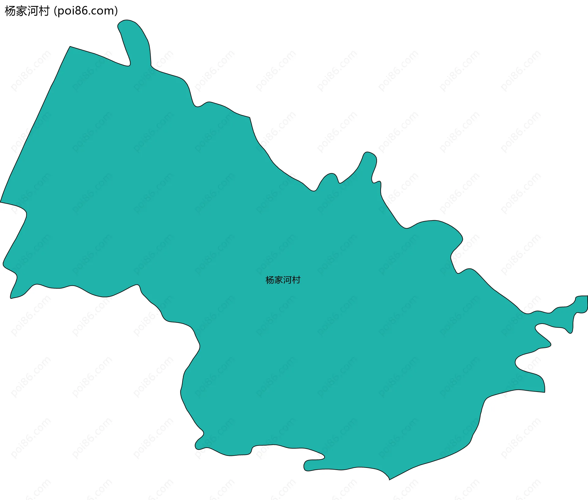 杨家河村边界地图