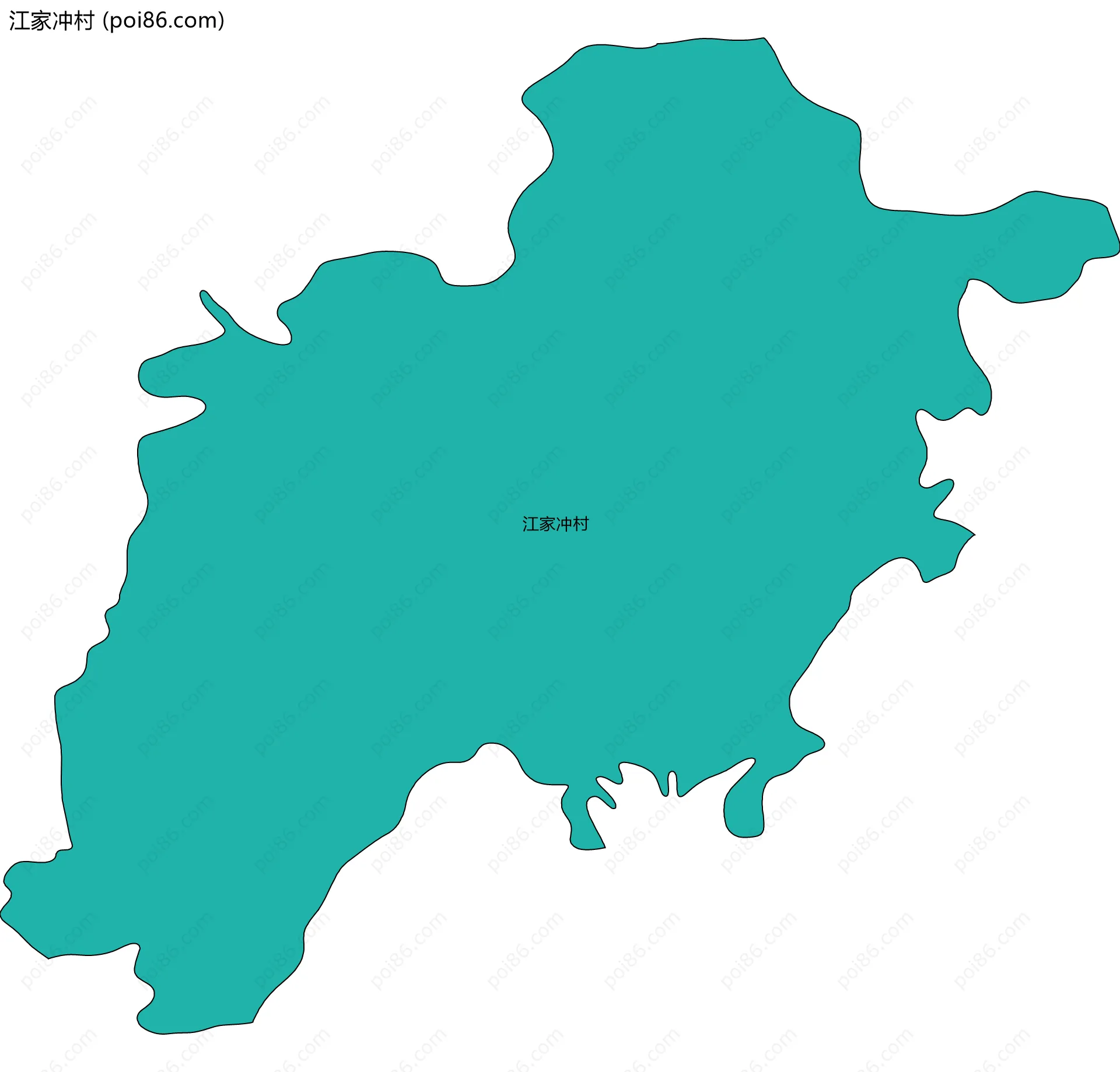 江家冲村边界地图