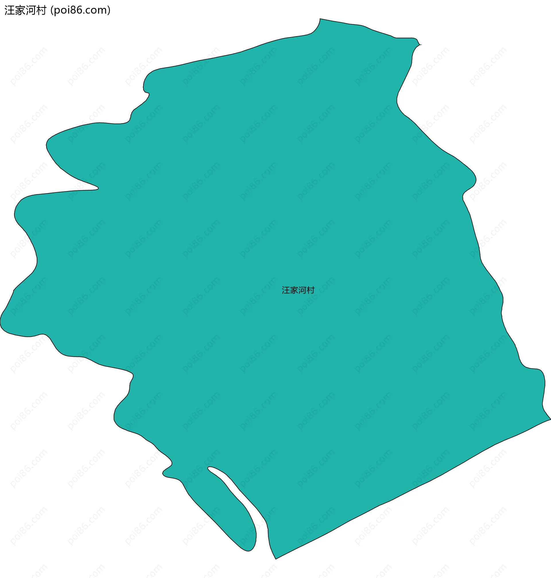 汪家河村边界地图