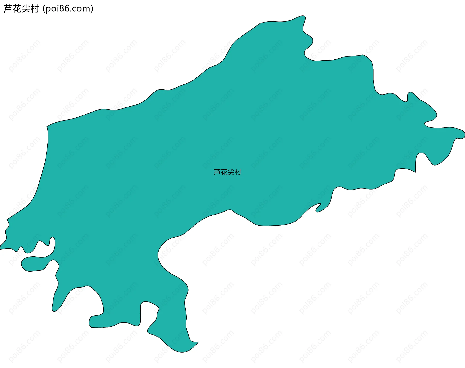 芦花尖村边界地图