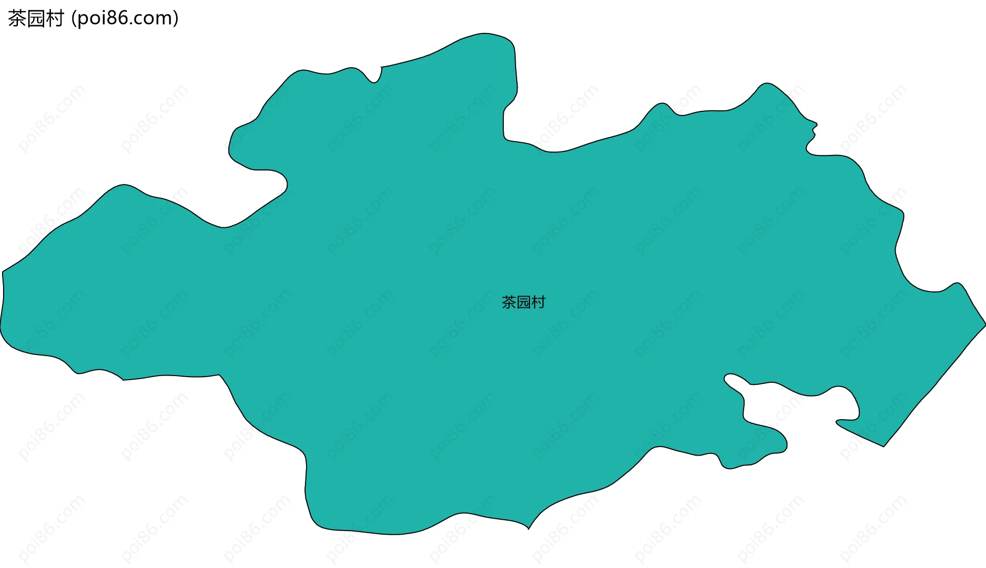 茶园村边界地图