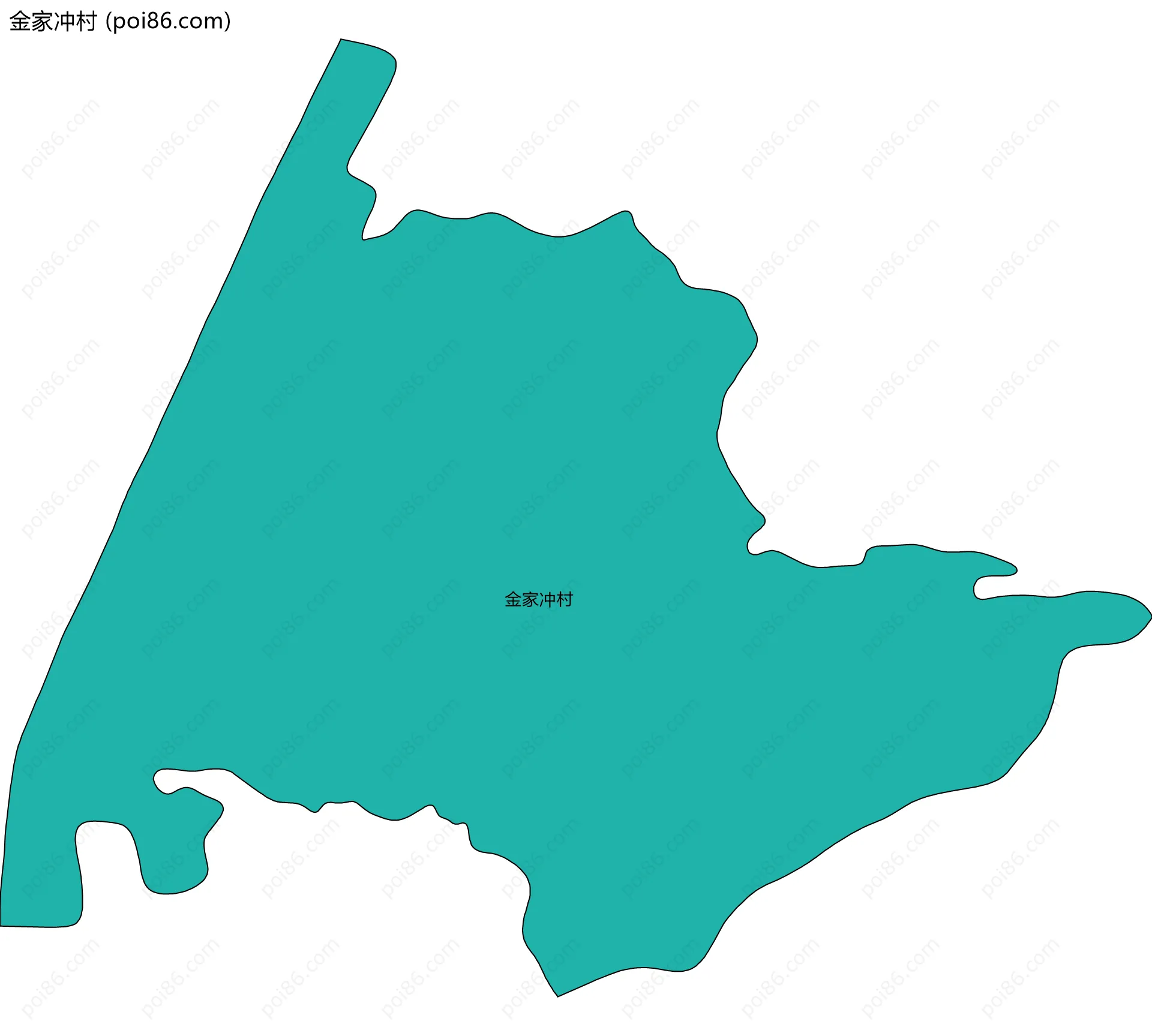 金家冲村边界地图