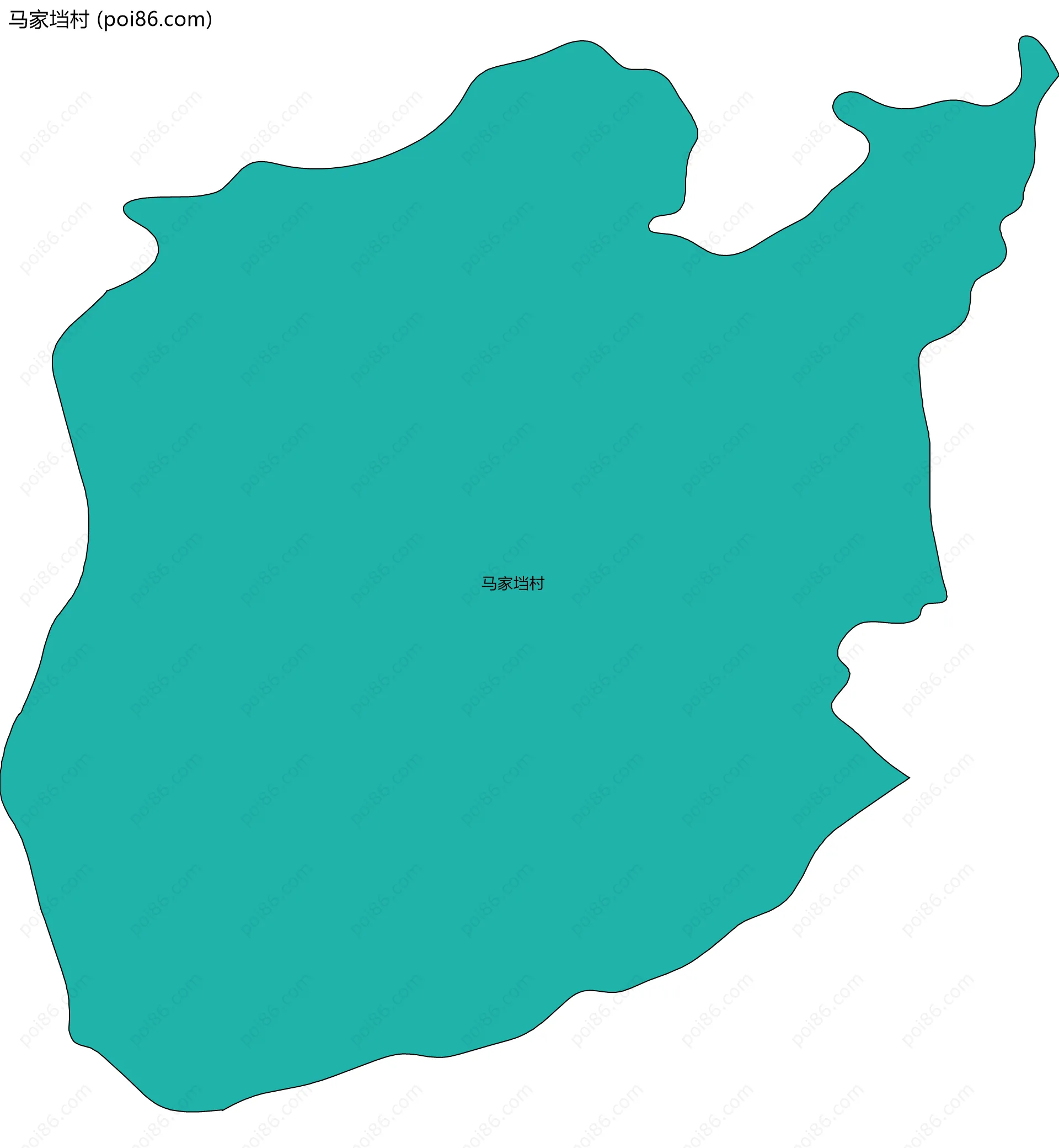 马家垱村边界地图