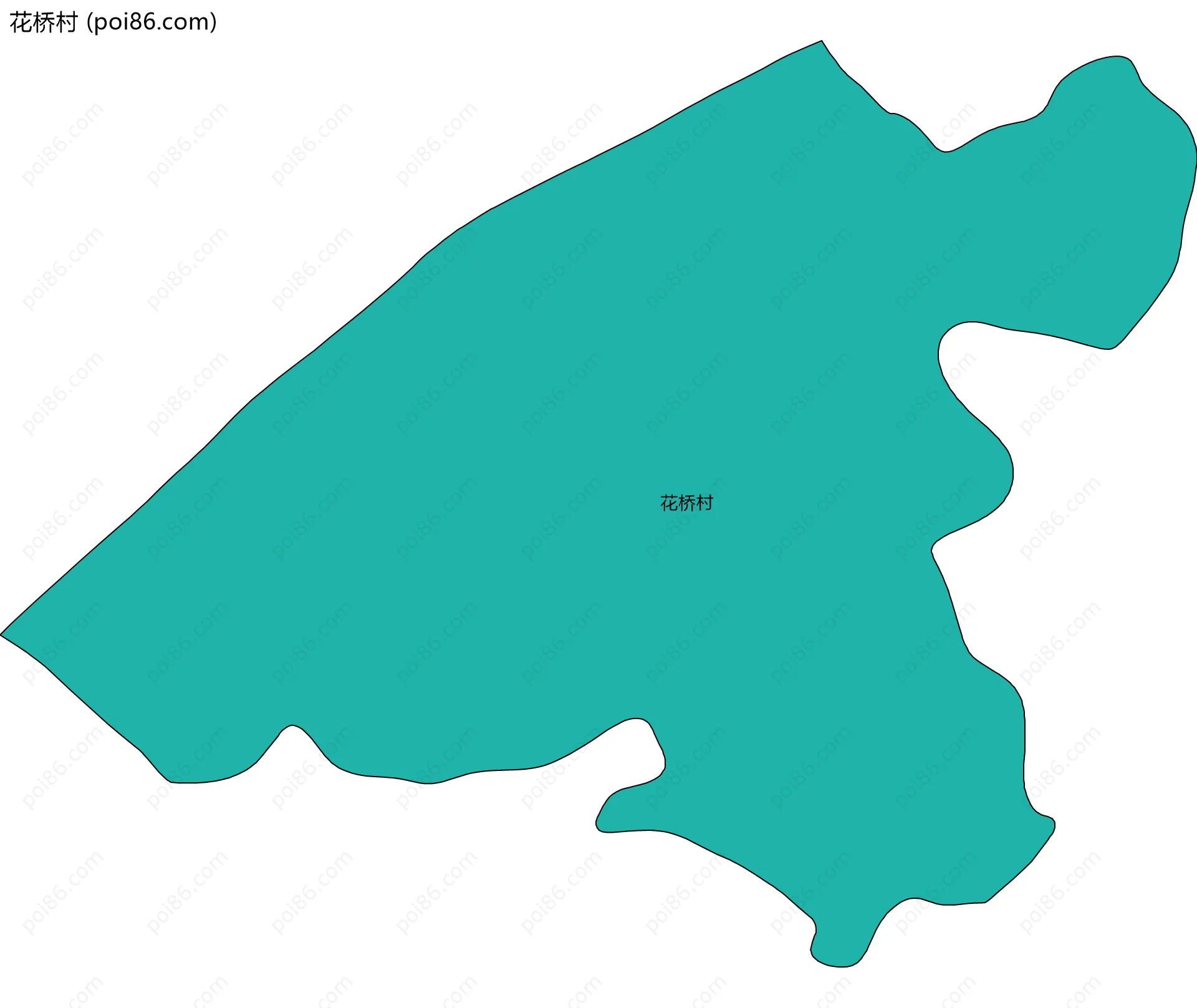 花桥村边界地图