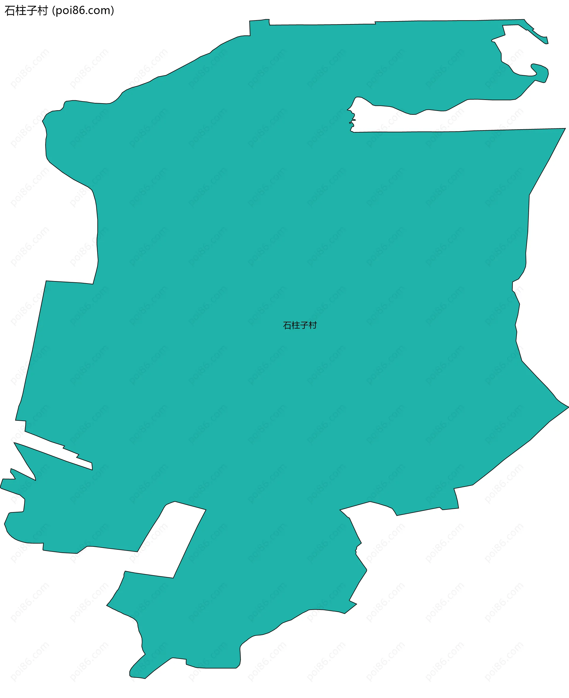 石柱子村边界地图