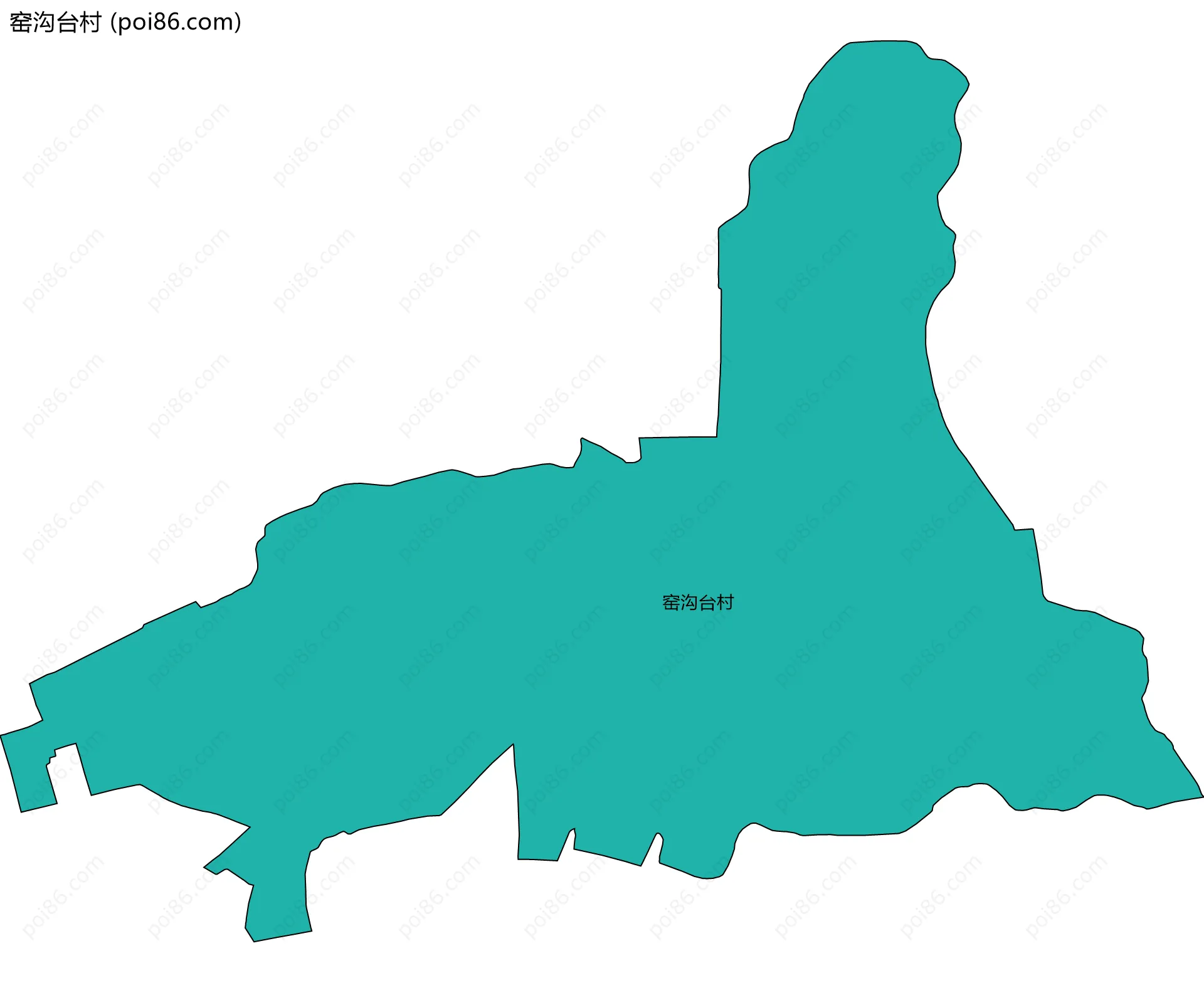 窑沟台村边界地图