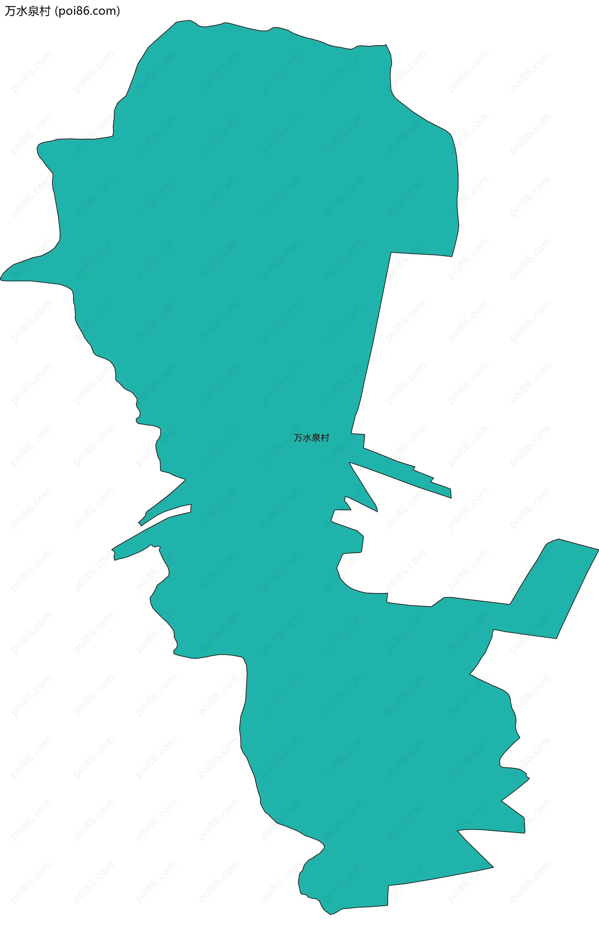 万水泉村边界地图