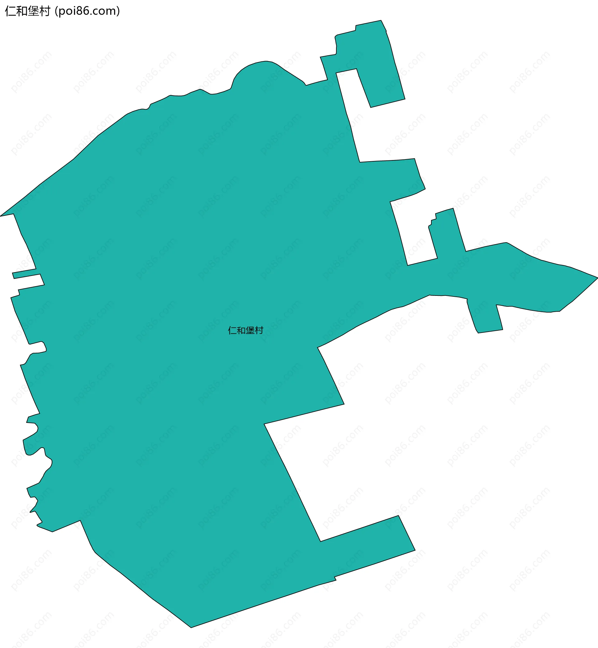 仁和堡村边界地图