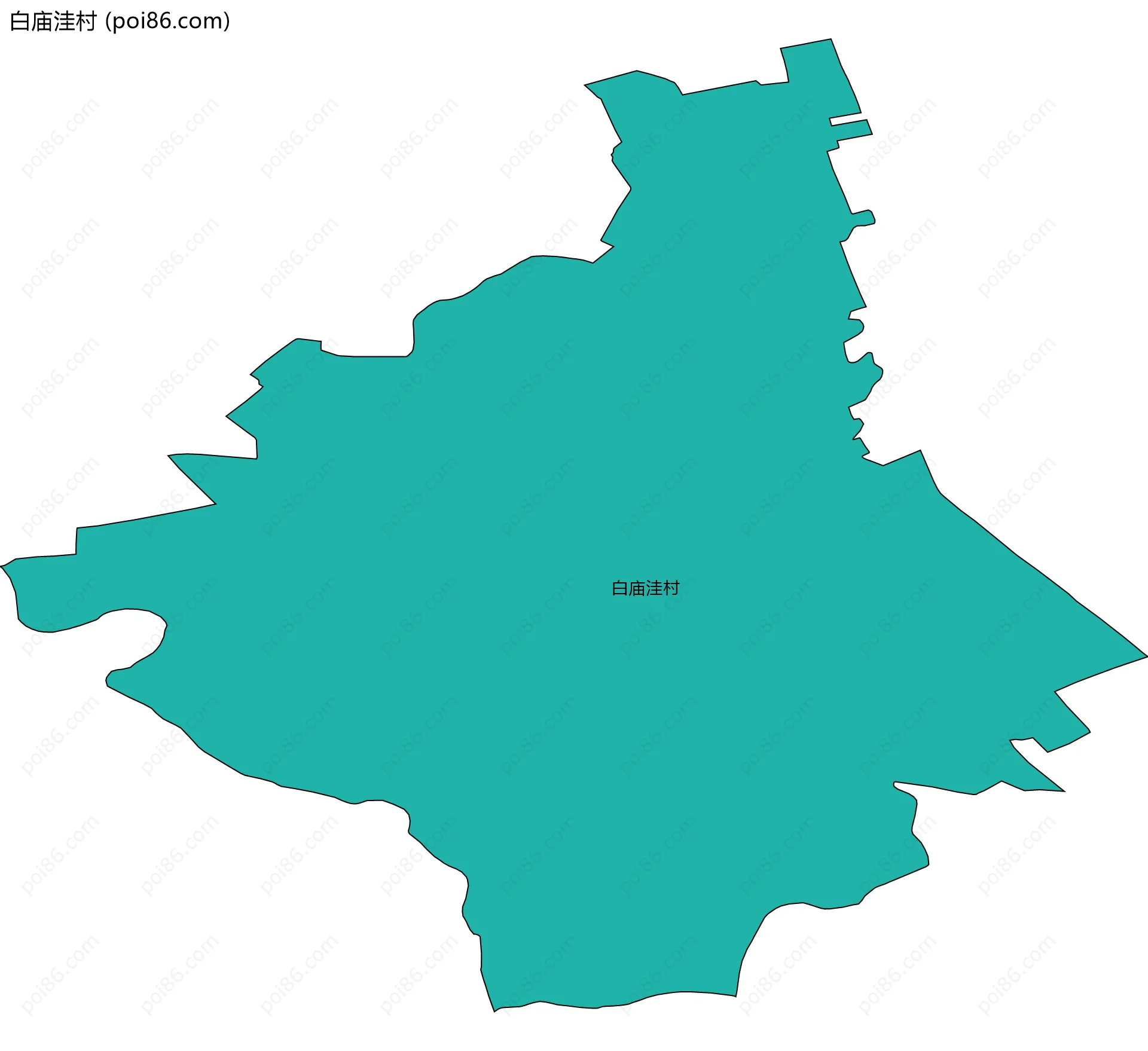 白庙洼村边界地图