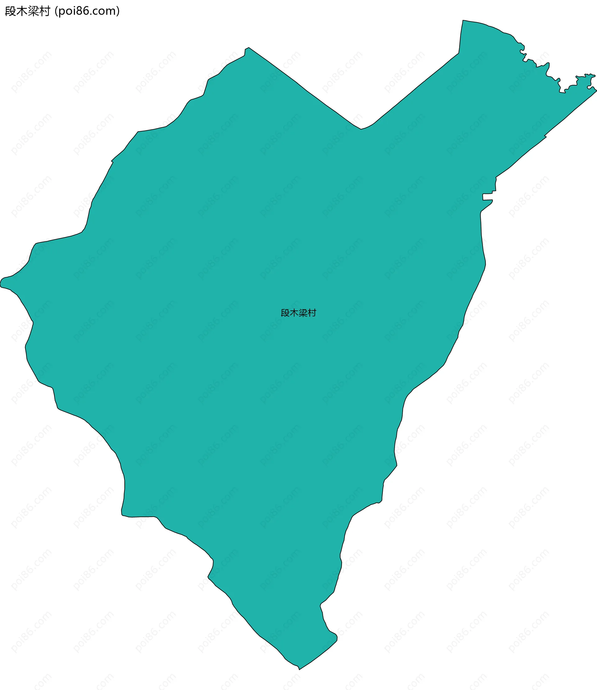 段木梁村边界地图