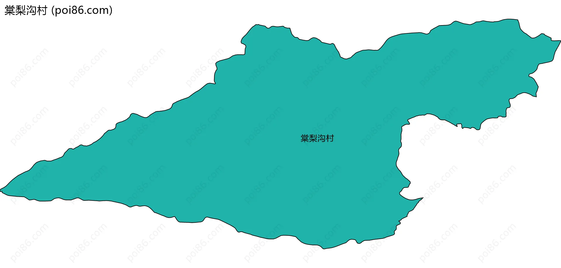 棠梨沟村边界地图