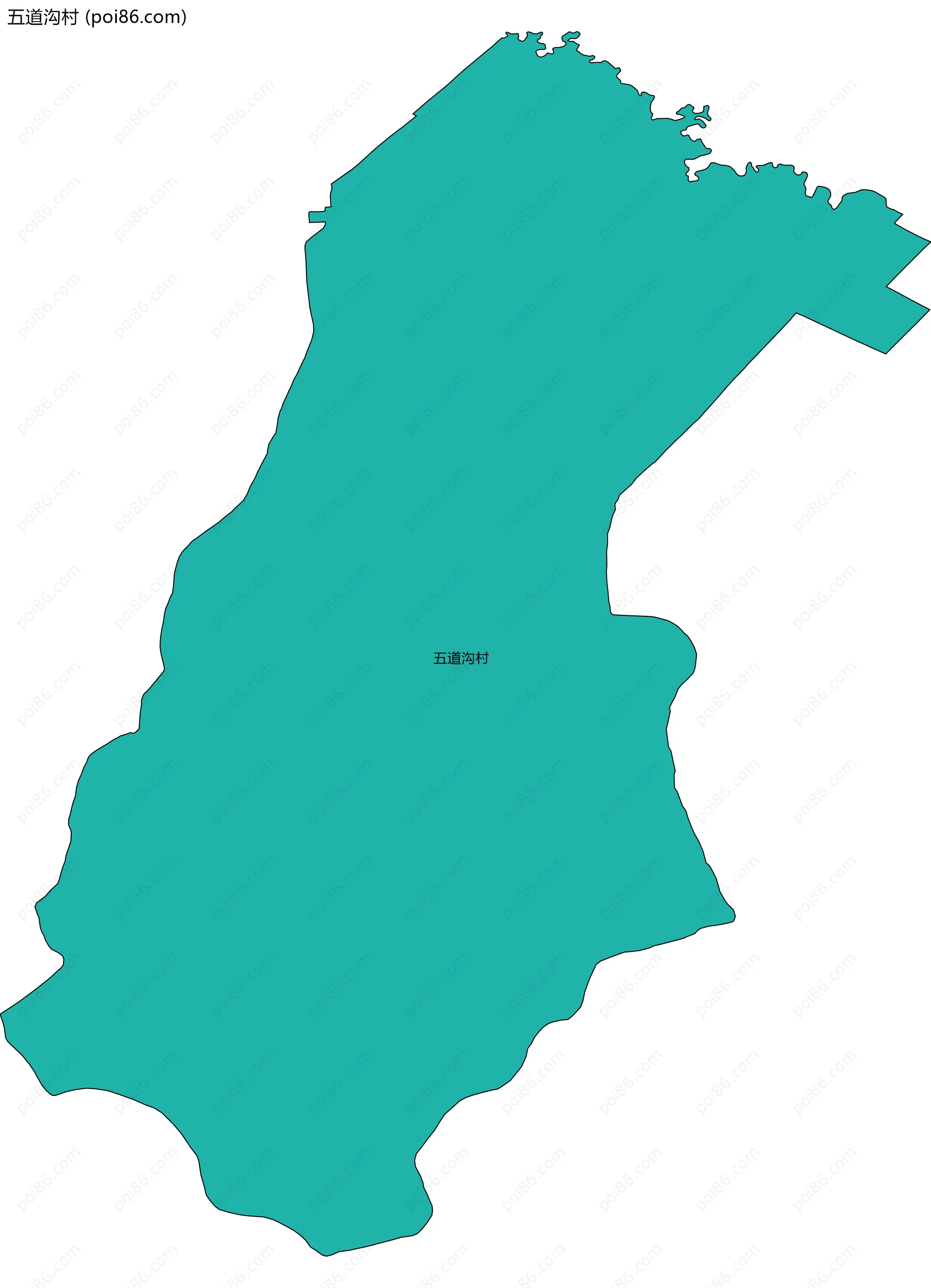 五道沟村边界地图