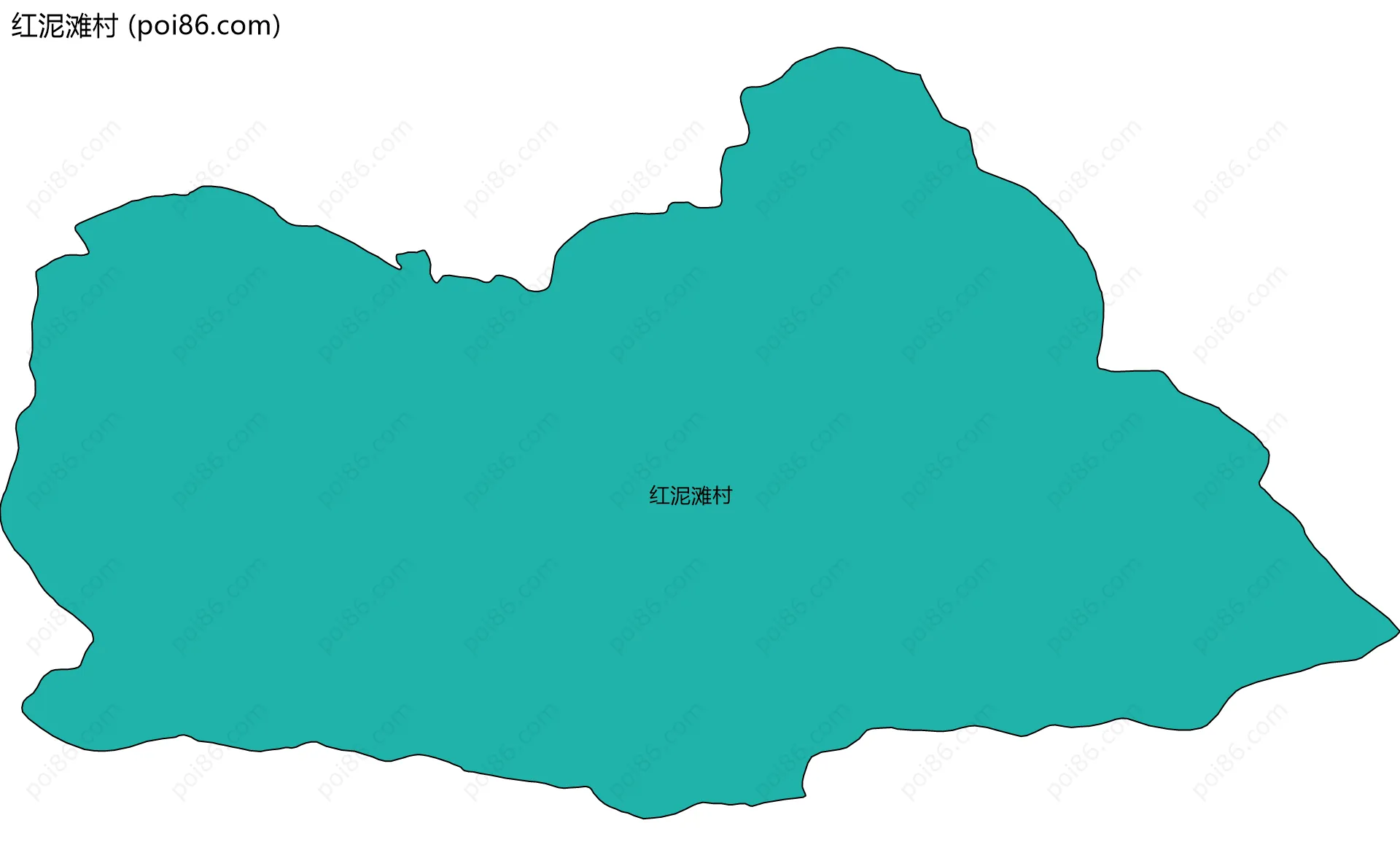 红泥滩村边界地图