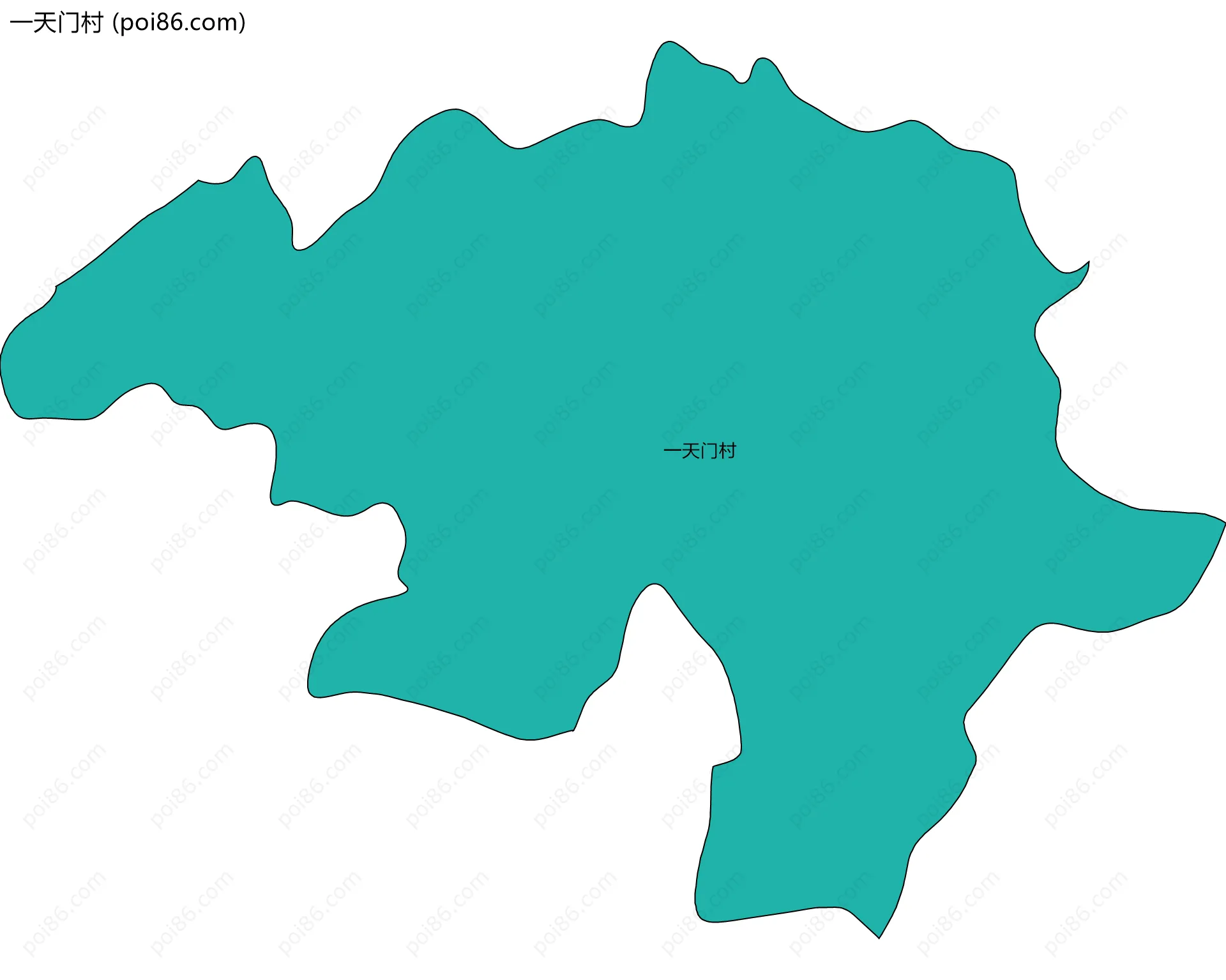 一天门村边界地图