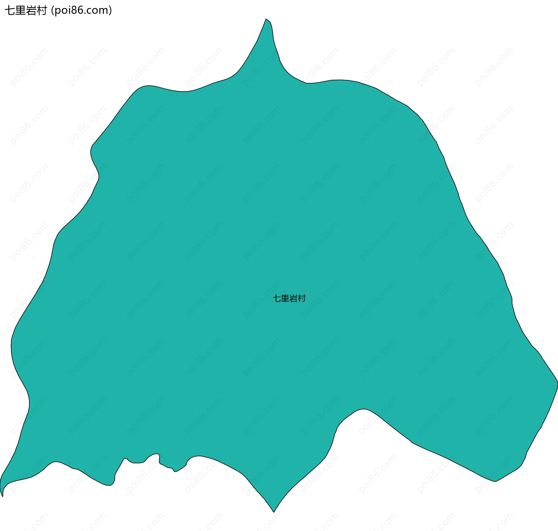 七里岩村边界地图