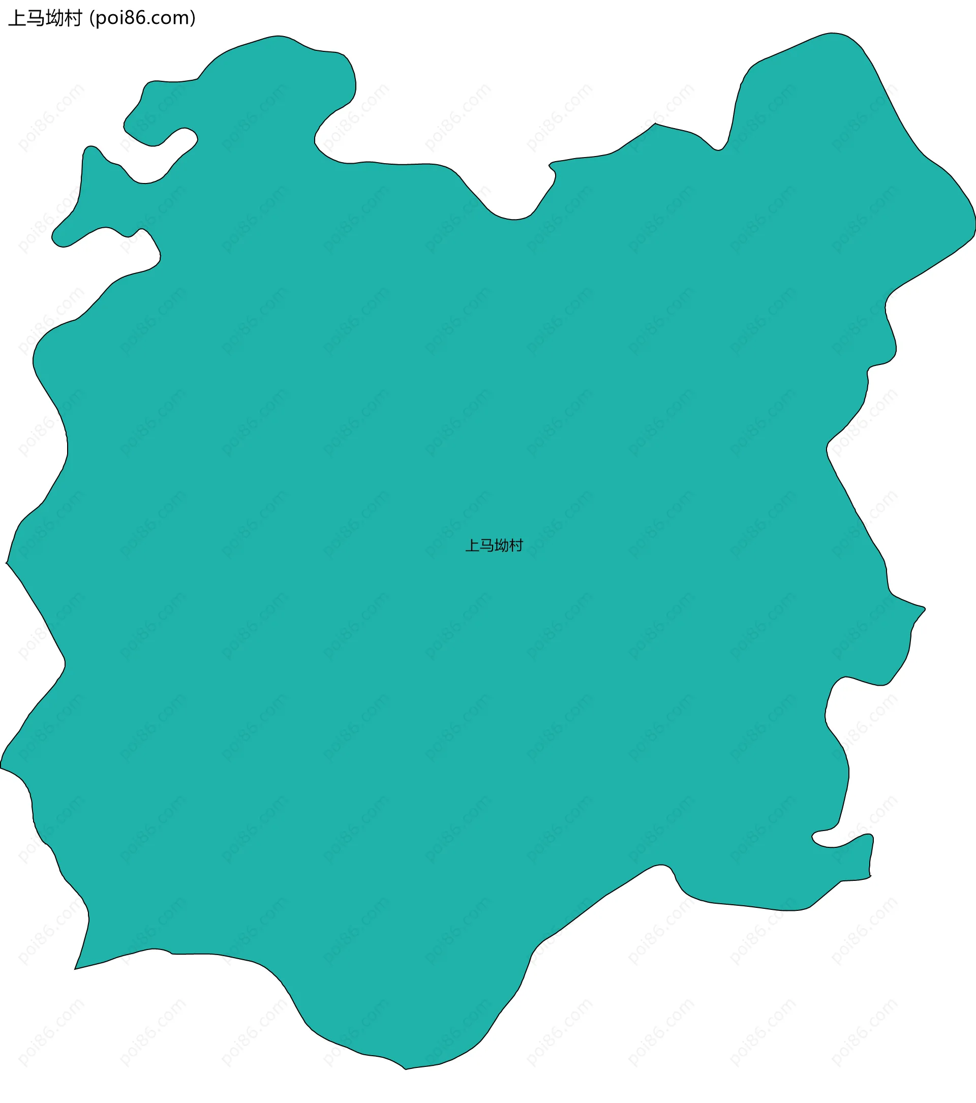 上马坳村边界地图