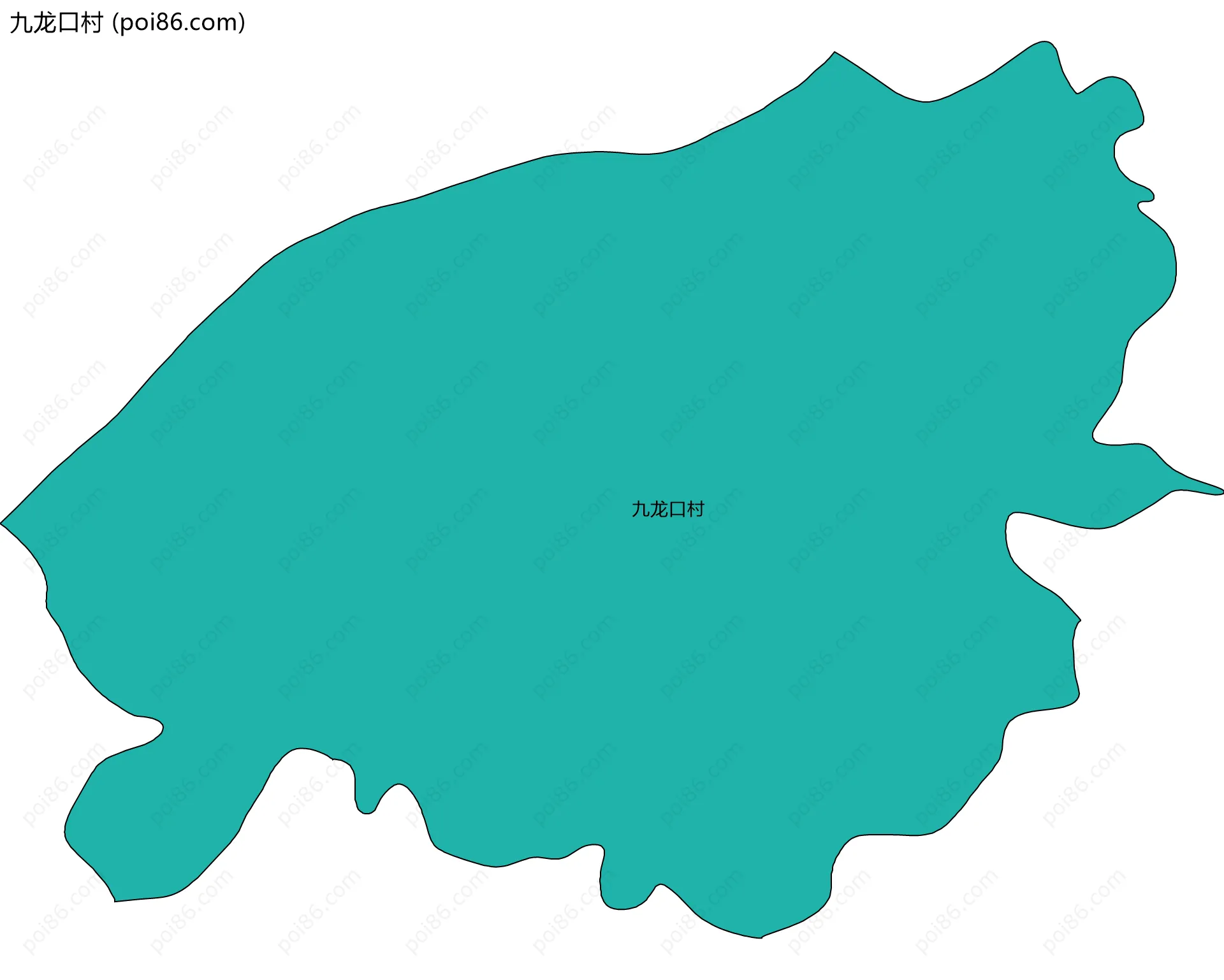 九龙口村边界地图