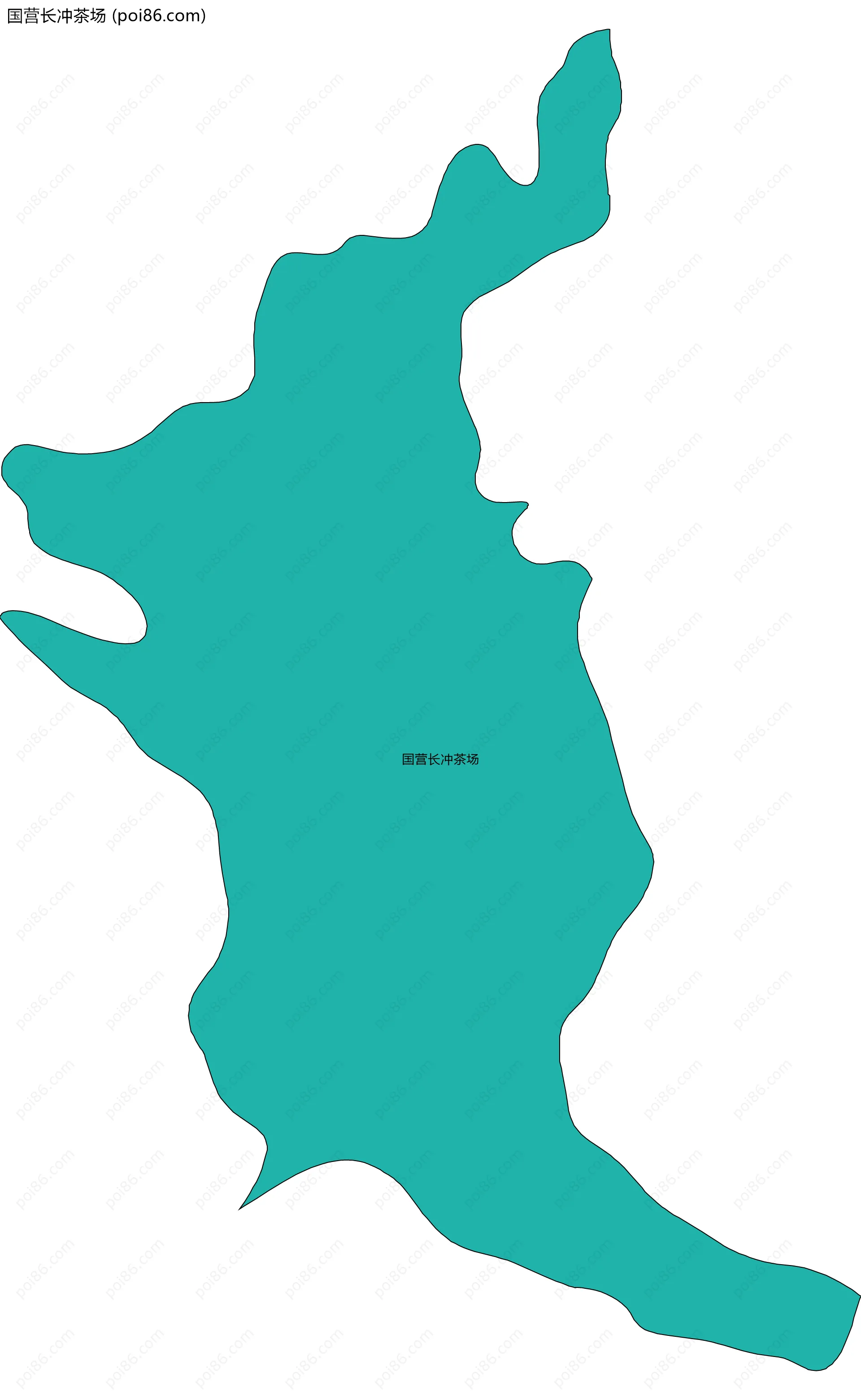 国营长冲茶场边界地图