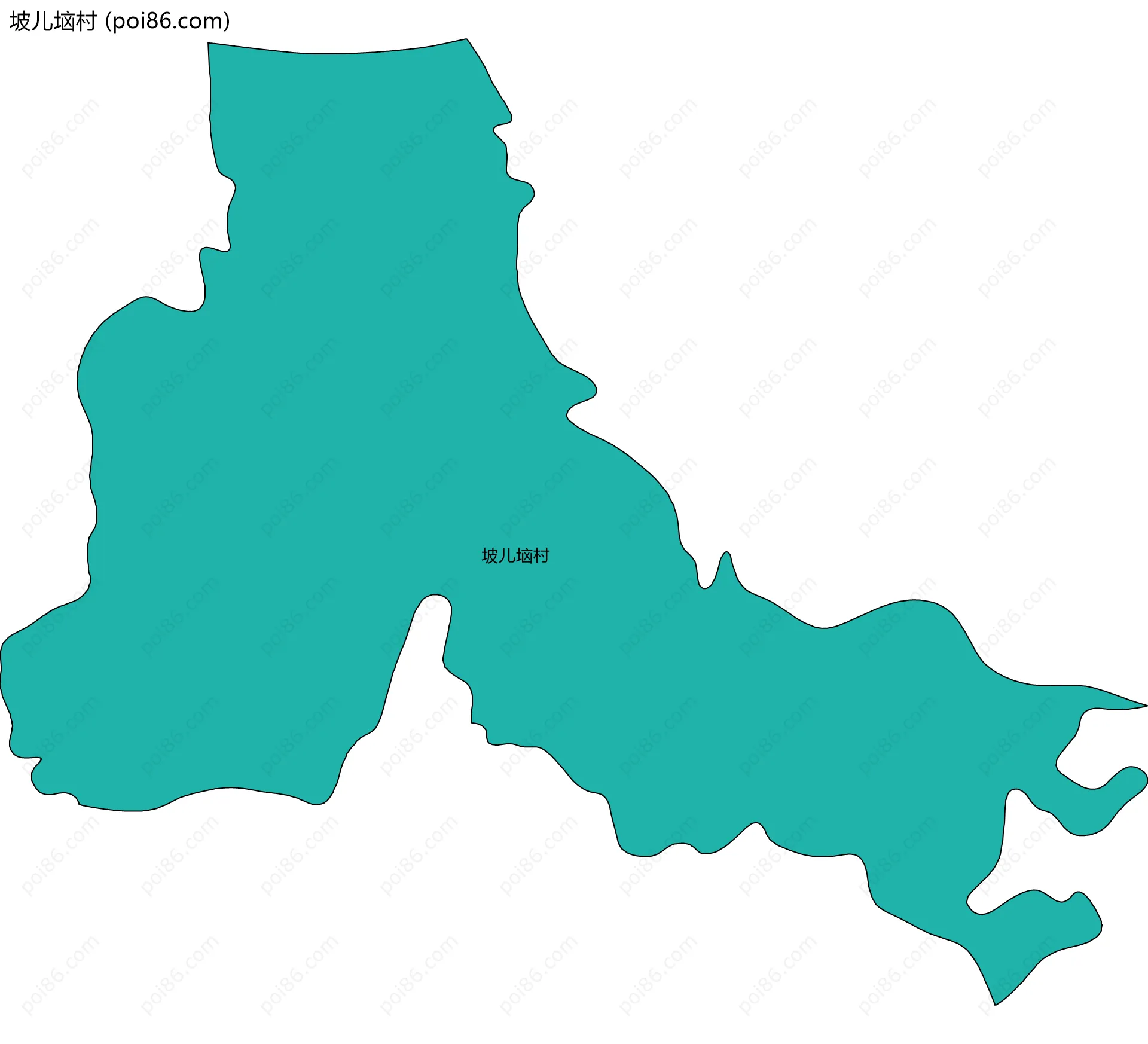 坡儿垴村边界地图