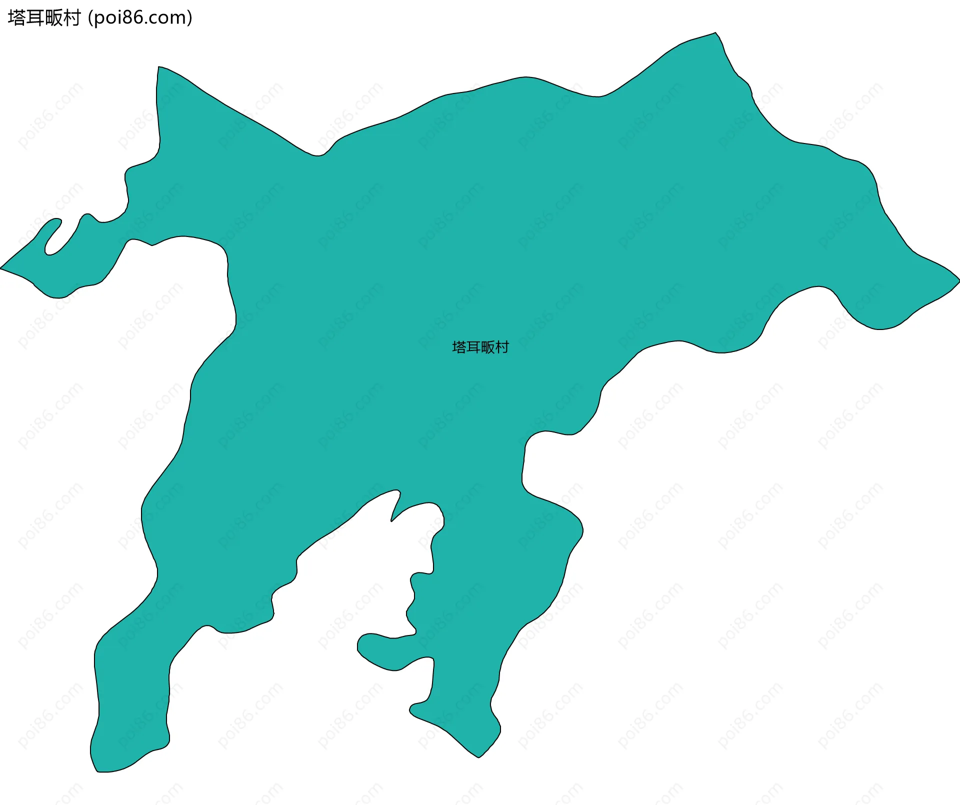 塔耳畈村边界地图