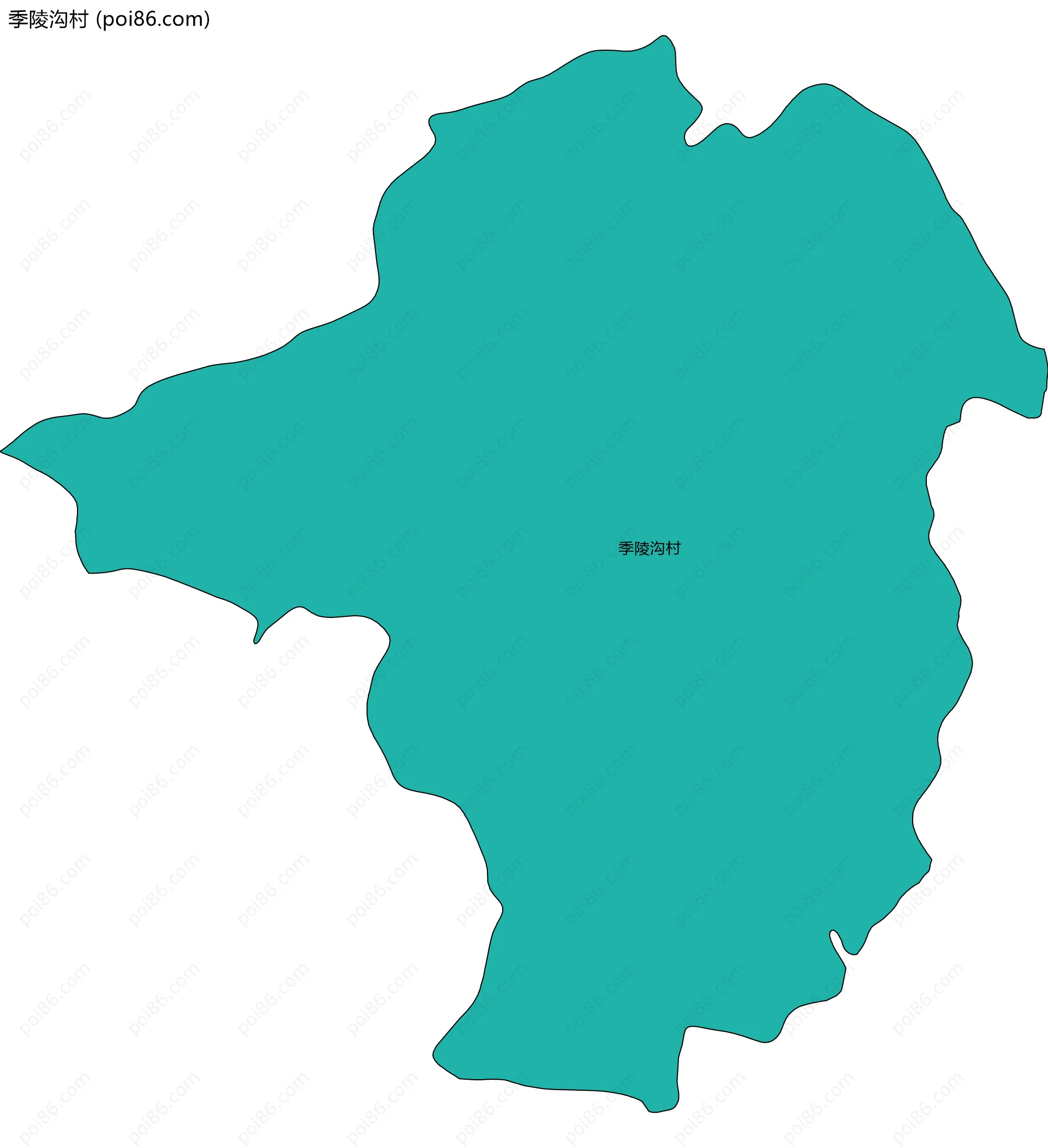 季陵沟村边界地图