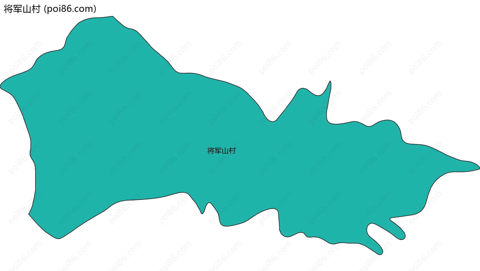 将军山村边界地图