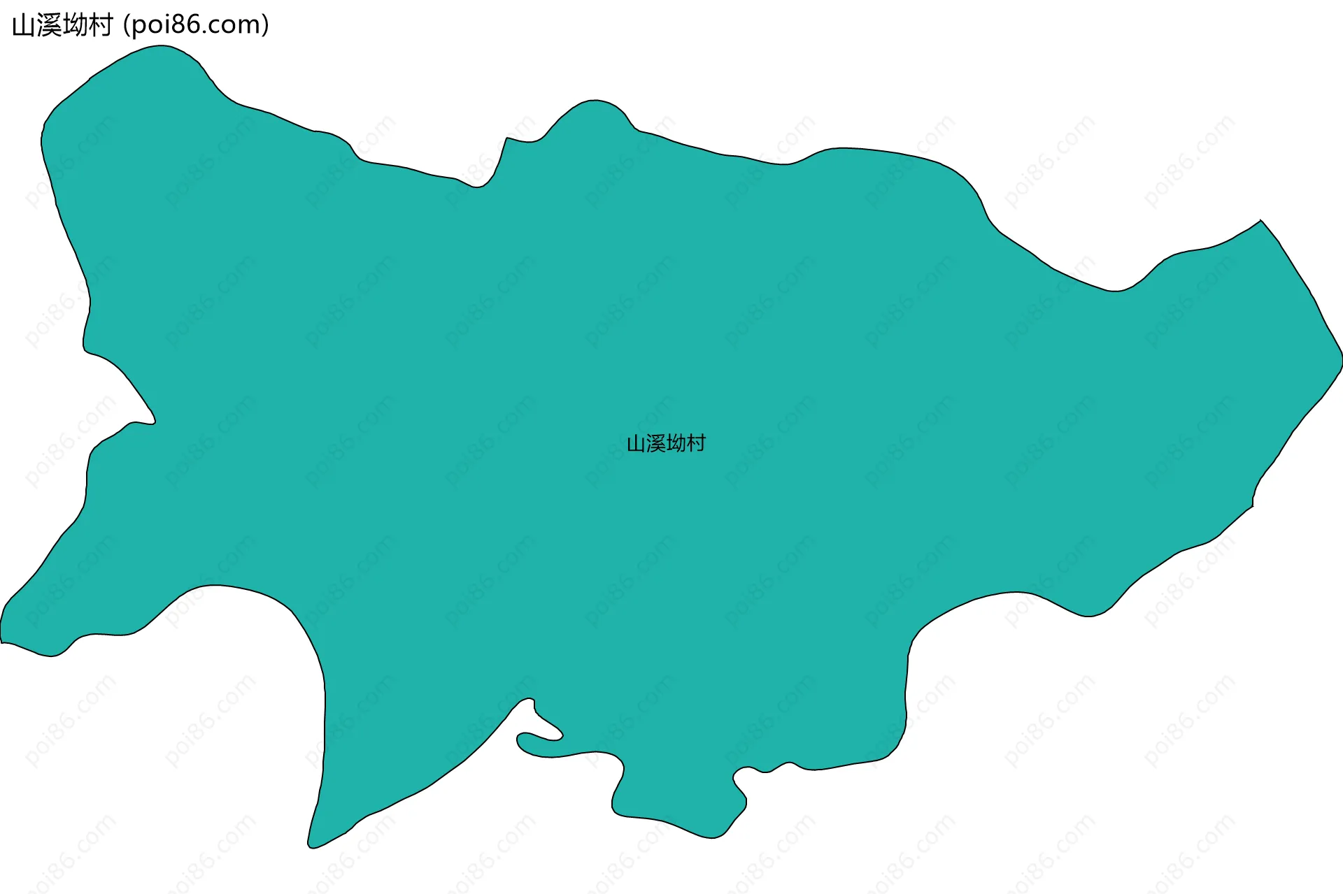 山溪坳村边界地图