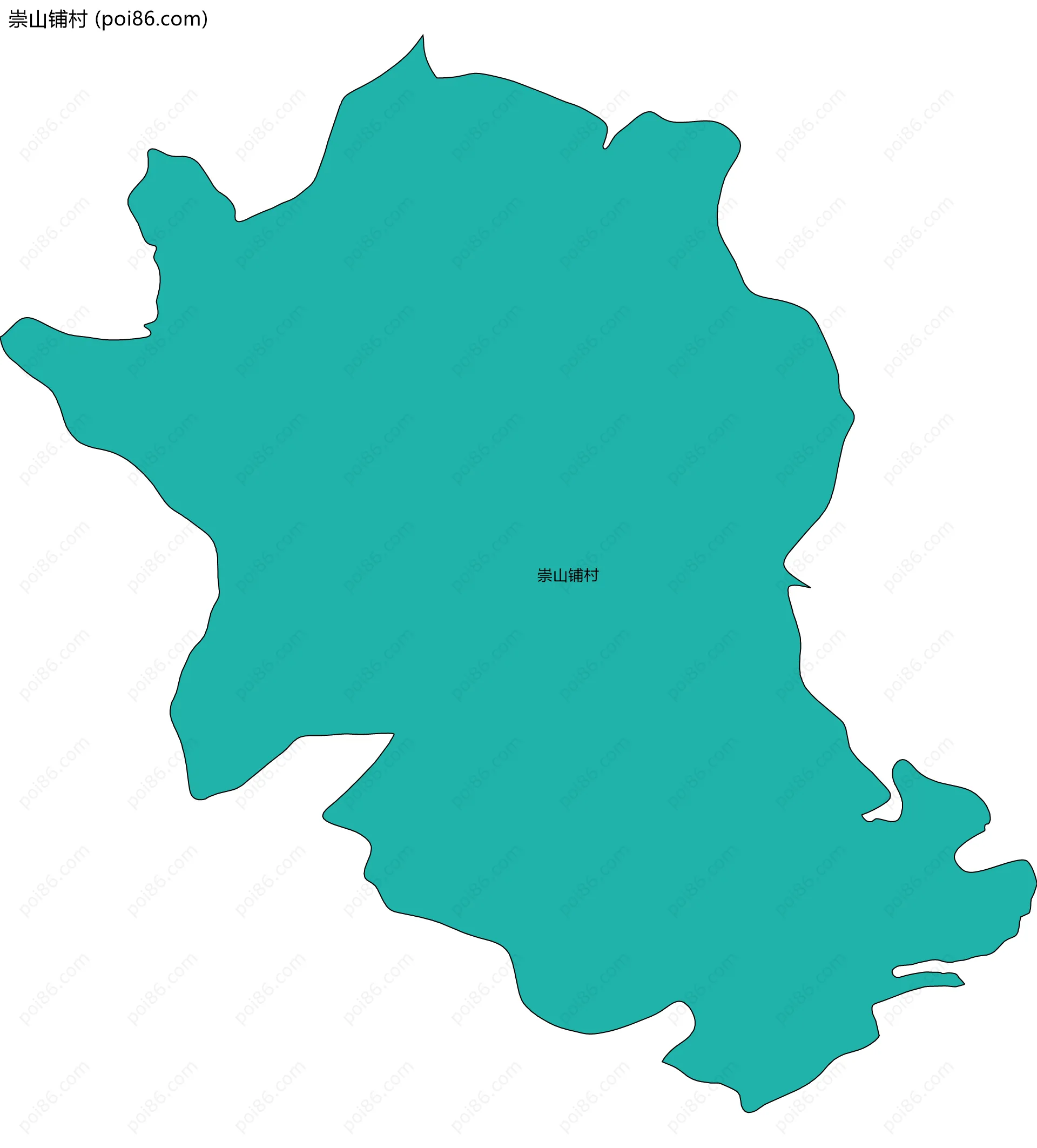 崇山铺村边界地图