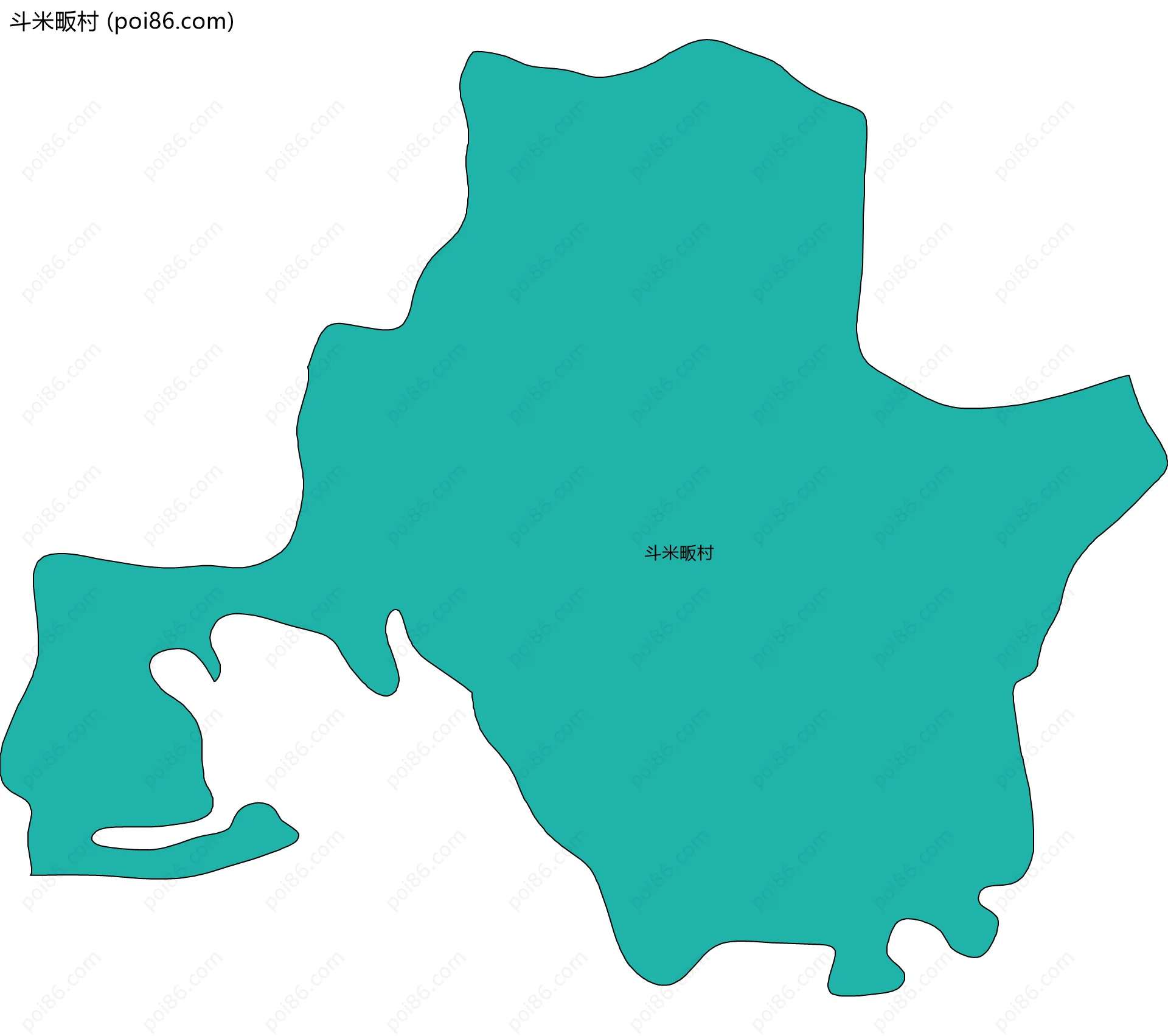 斗米畈村边界地图
