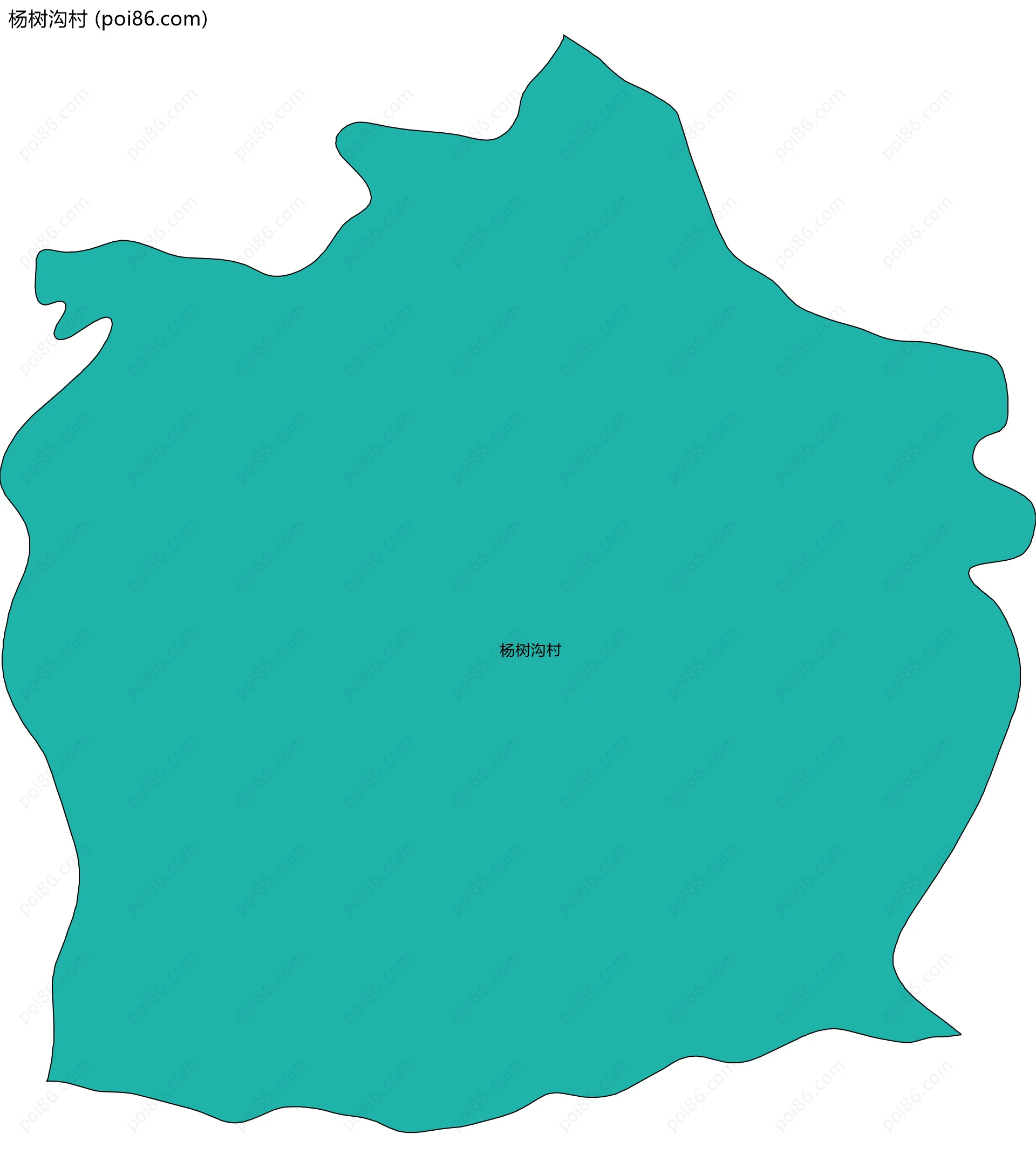 杨树沟村边界地图