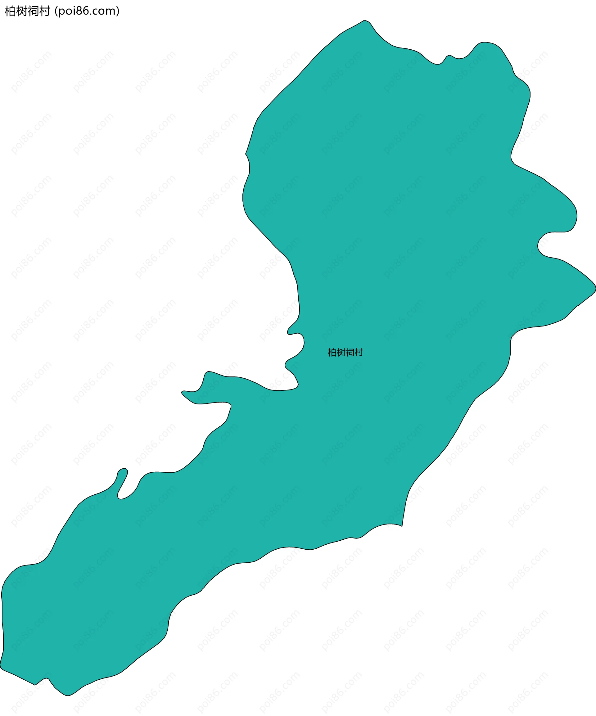 柏树祠村边界地图