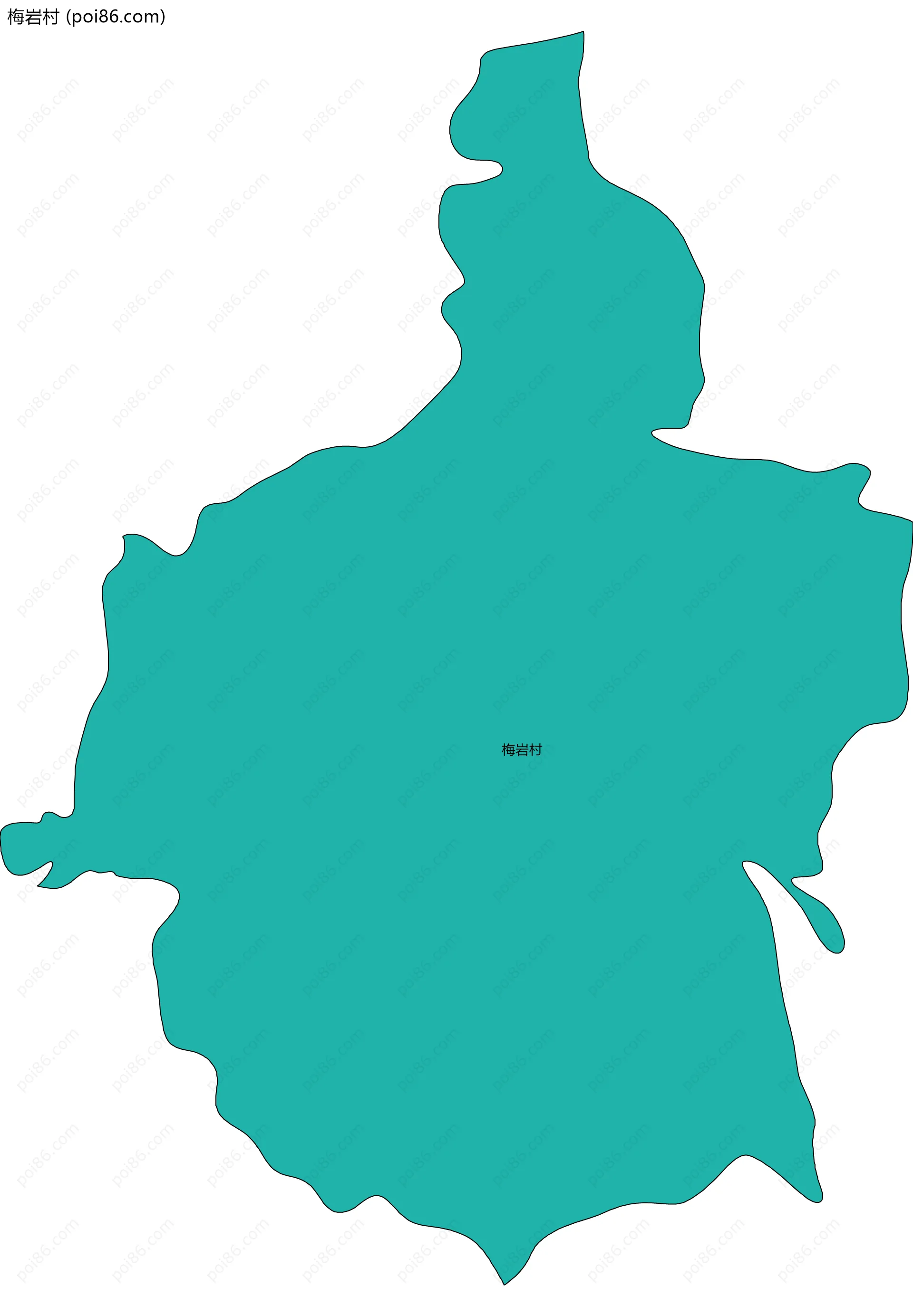 梅岩村边界地图