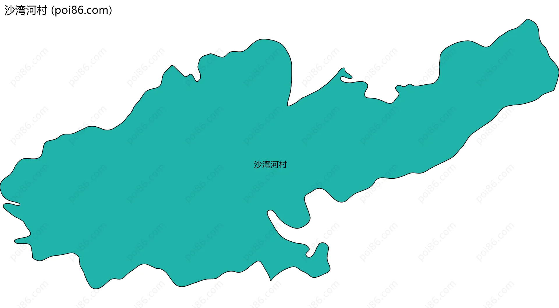 沙湾河村边界地图