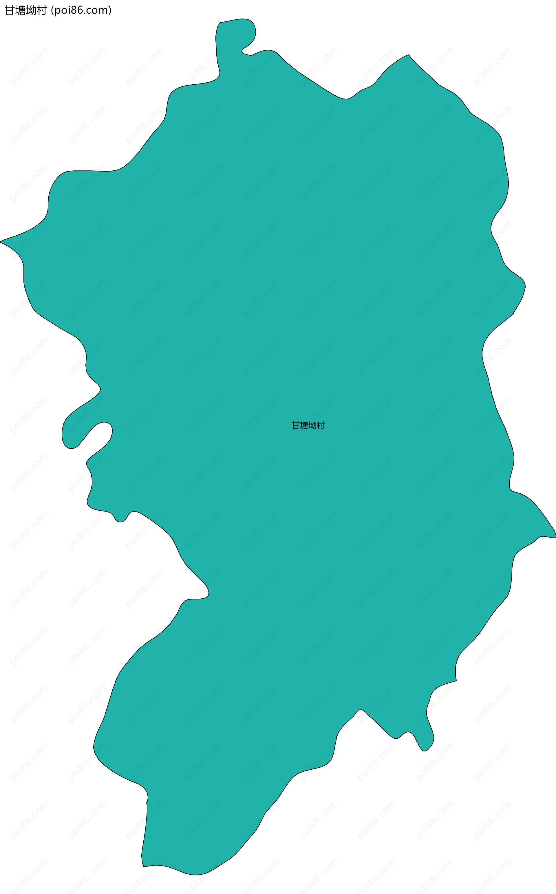 甘塘坳村边界地图