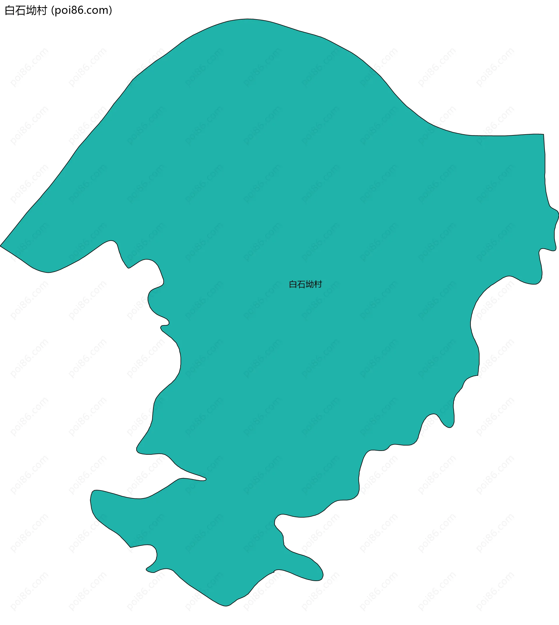 白石坳村边界地图