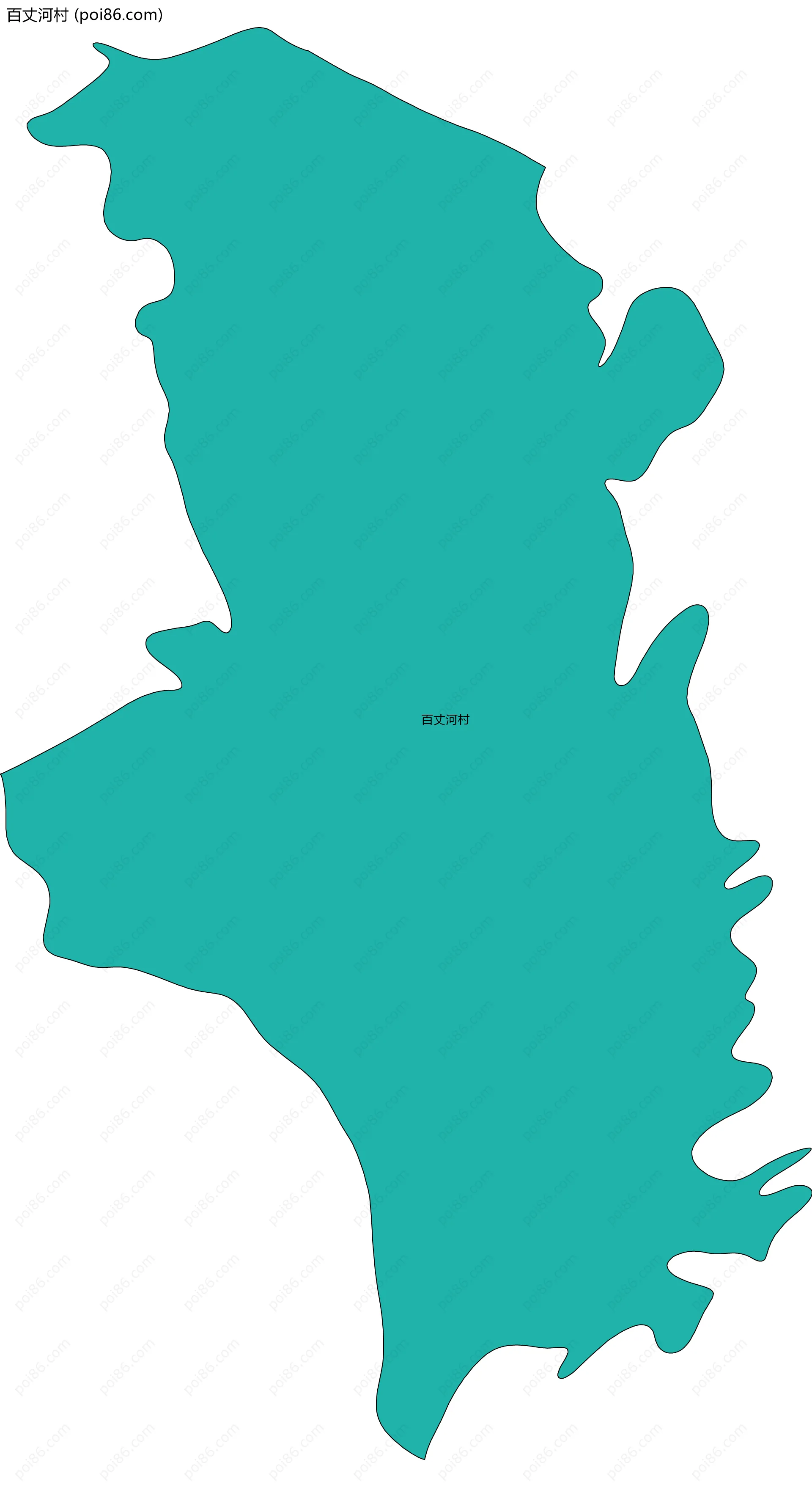 百丈河村边界地图