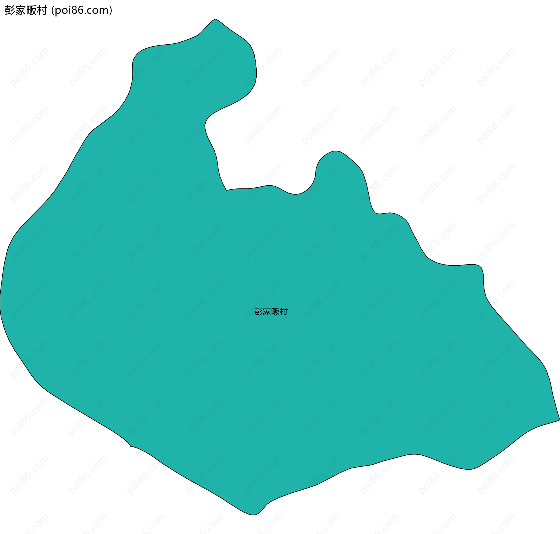 彭家畈村边界地图