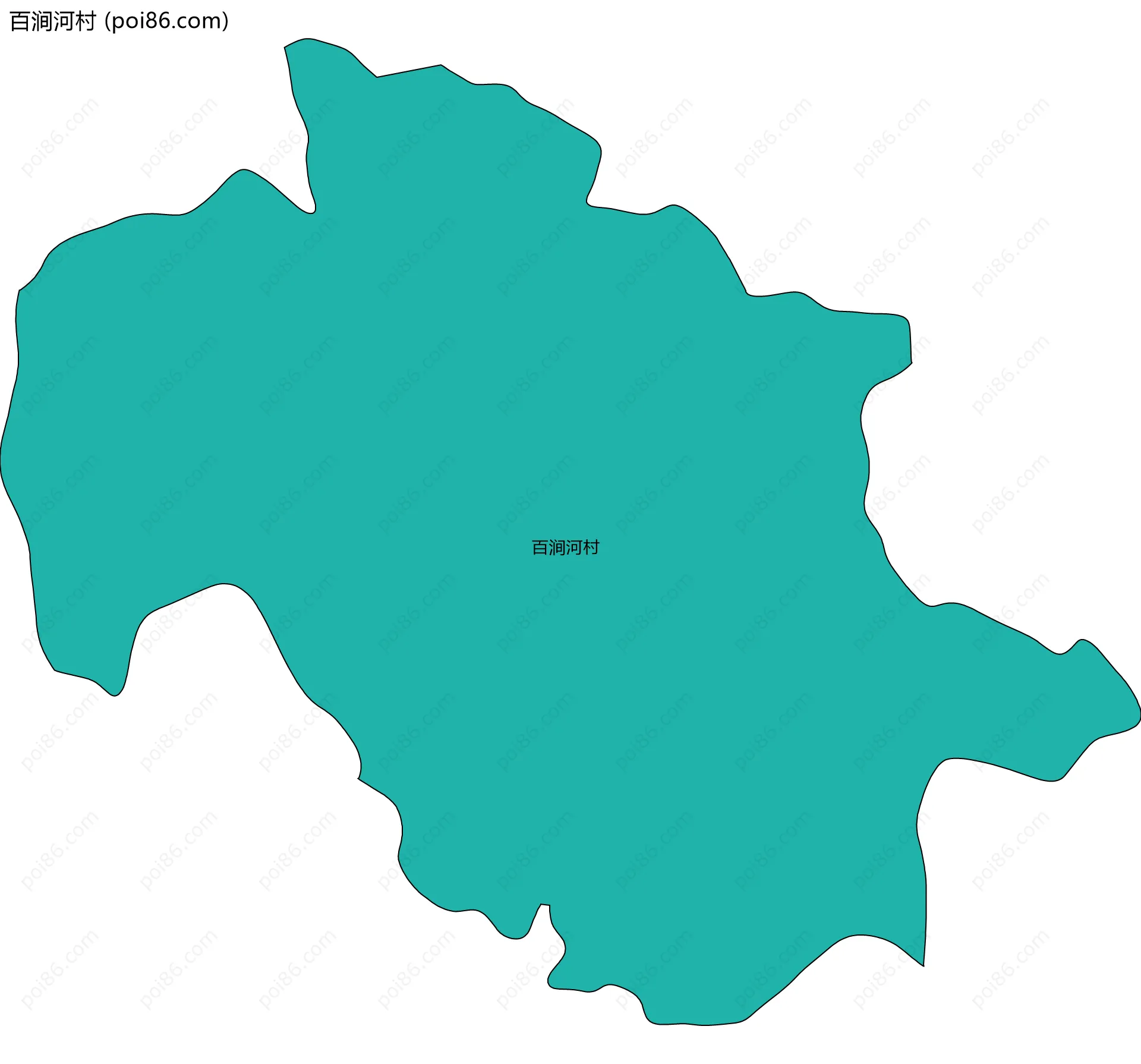 百涧河村边界地图