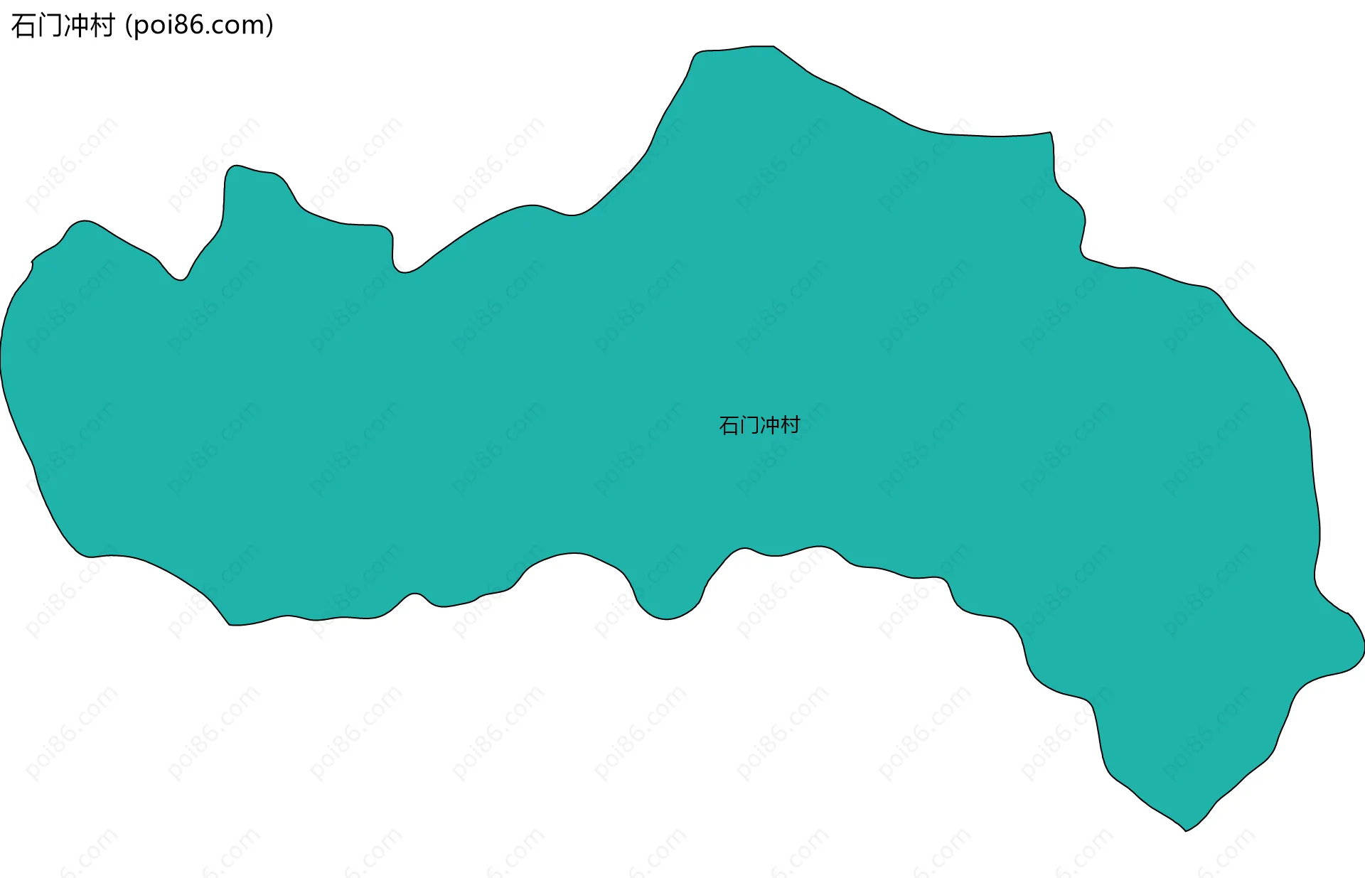 石门冲村边界地图