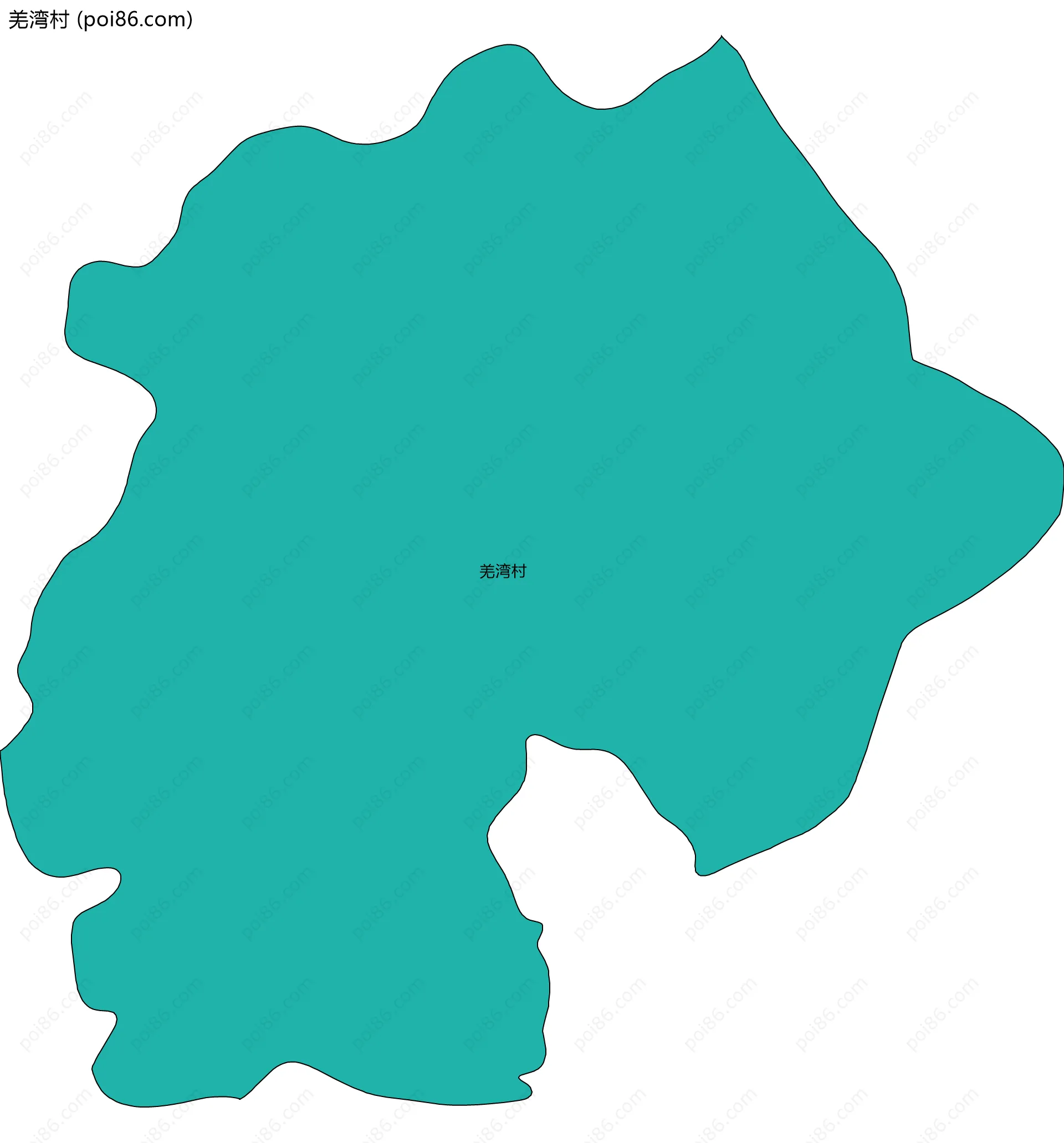 羌湾村边界地图