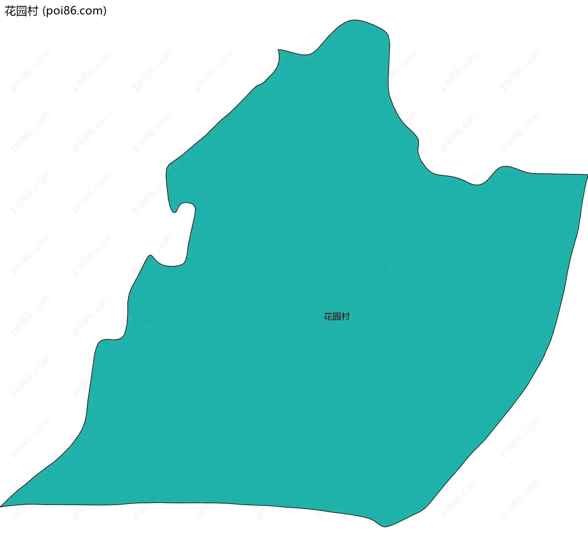 花园村边界地图