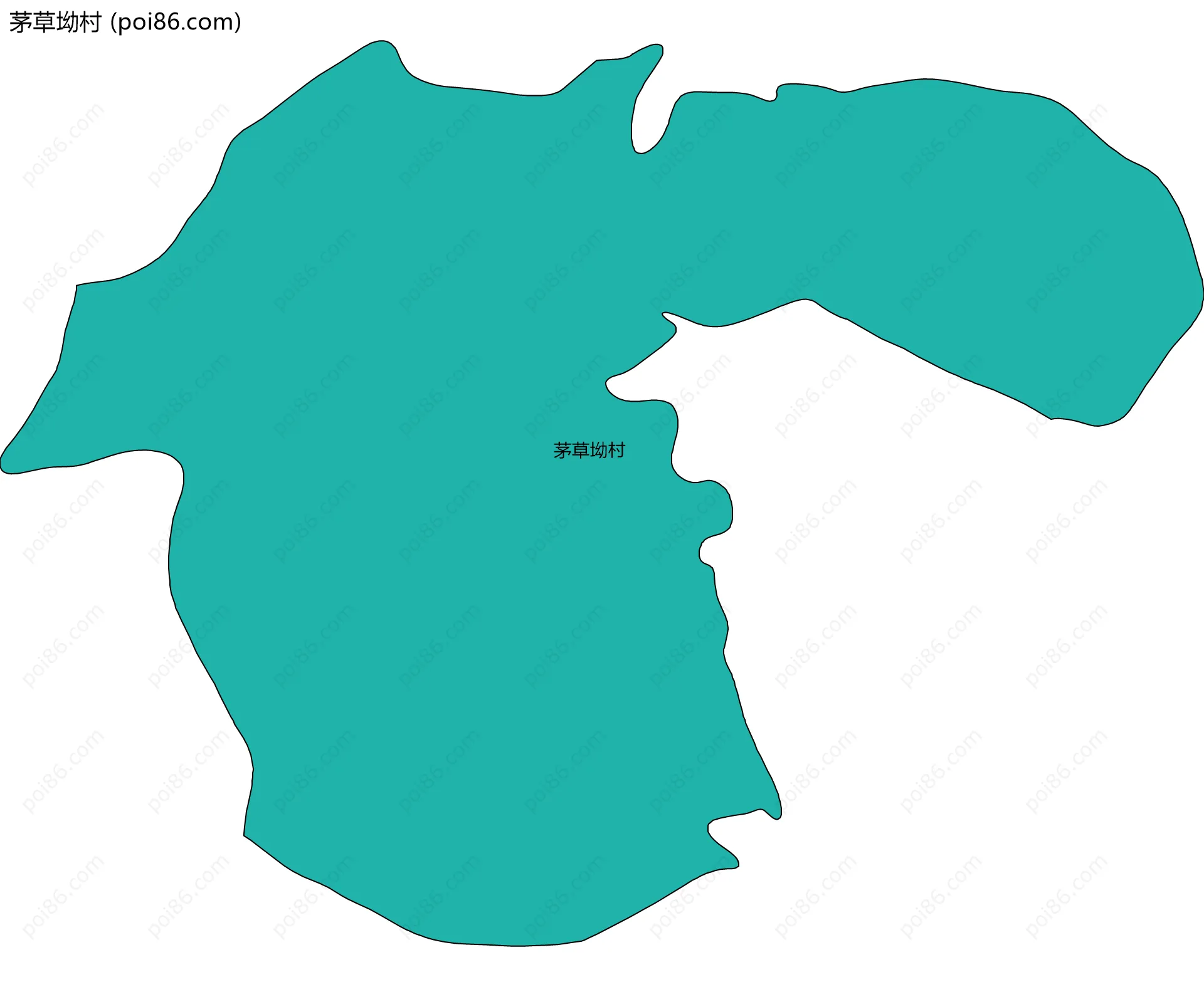 茅草坳村边界地图