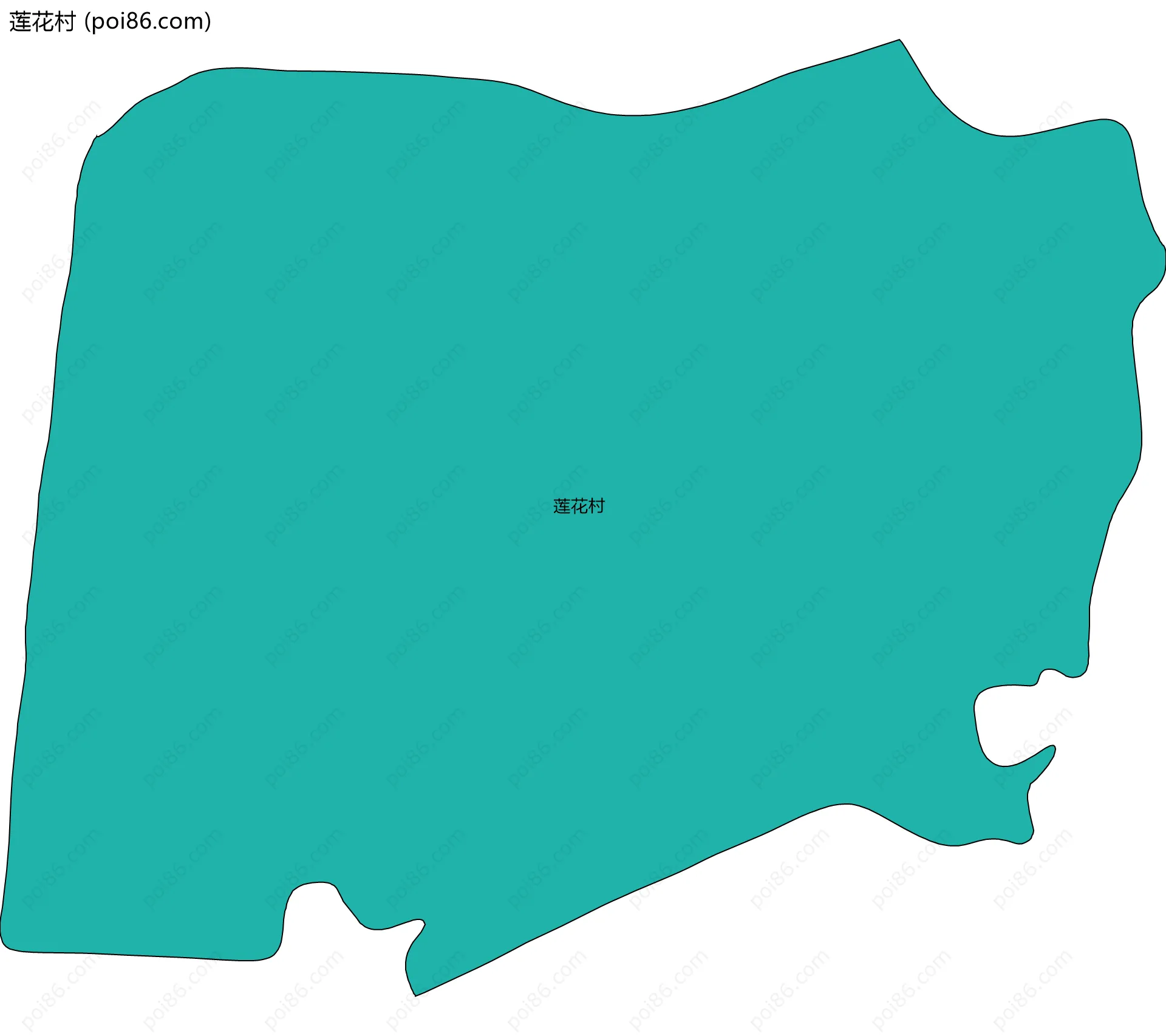莲花村边界地图