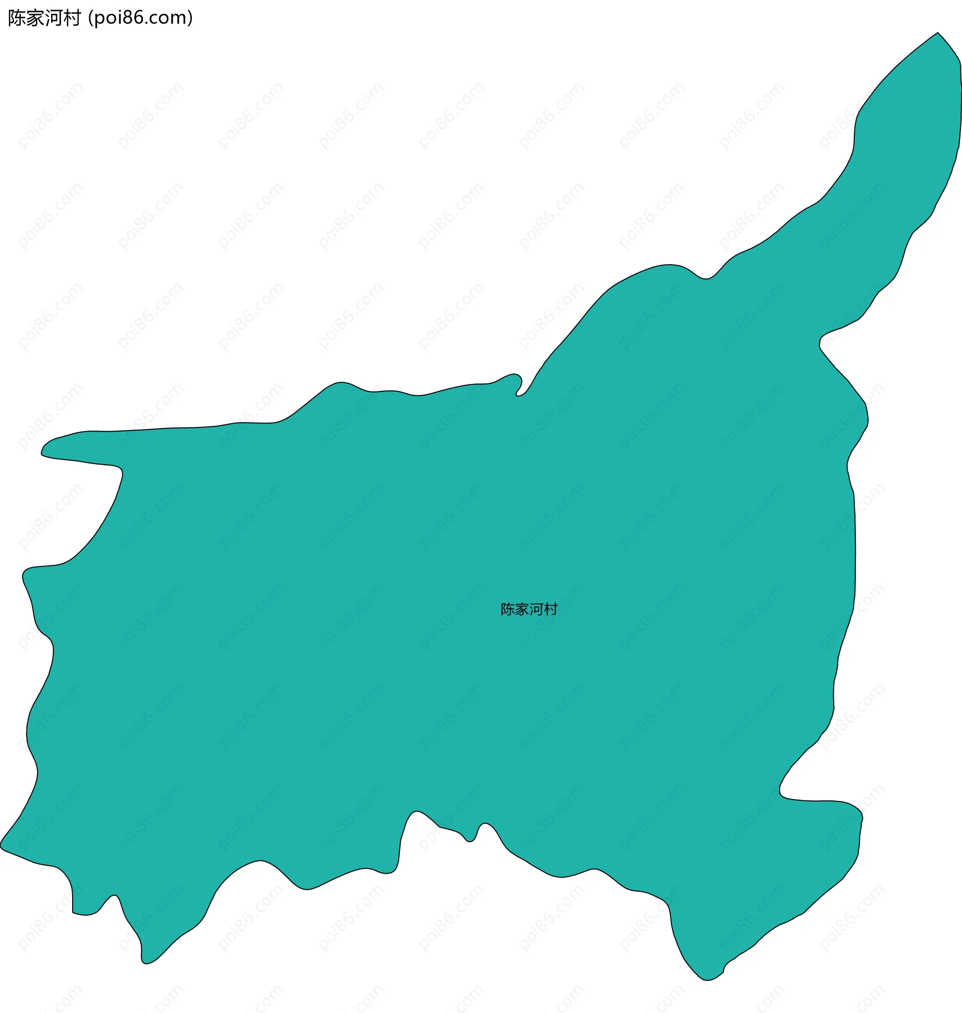 陈家河村边界地图