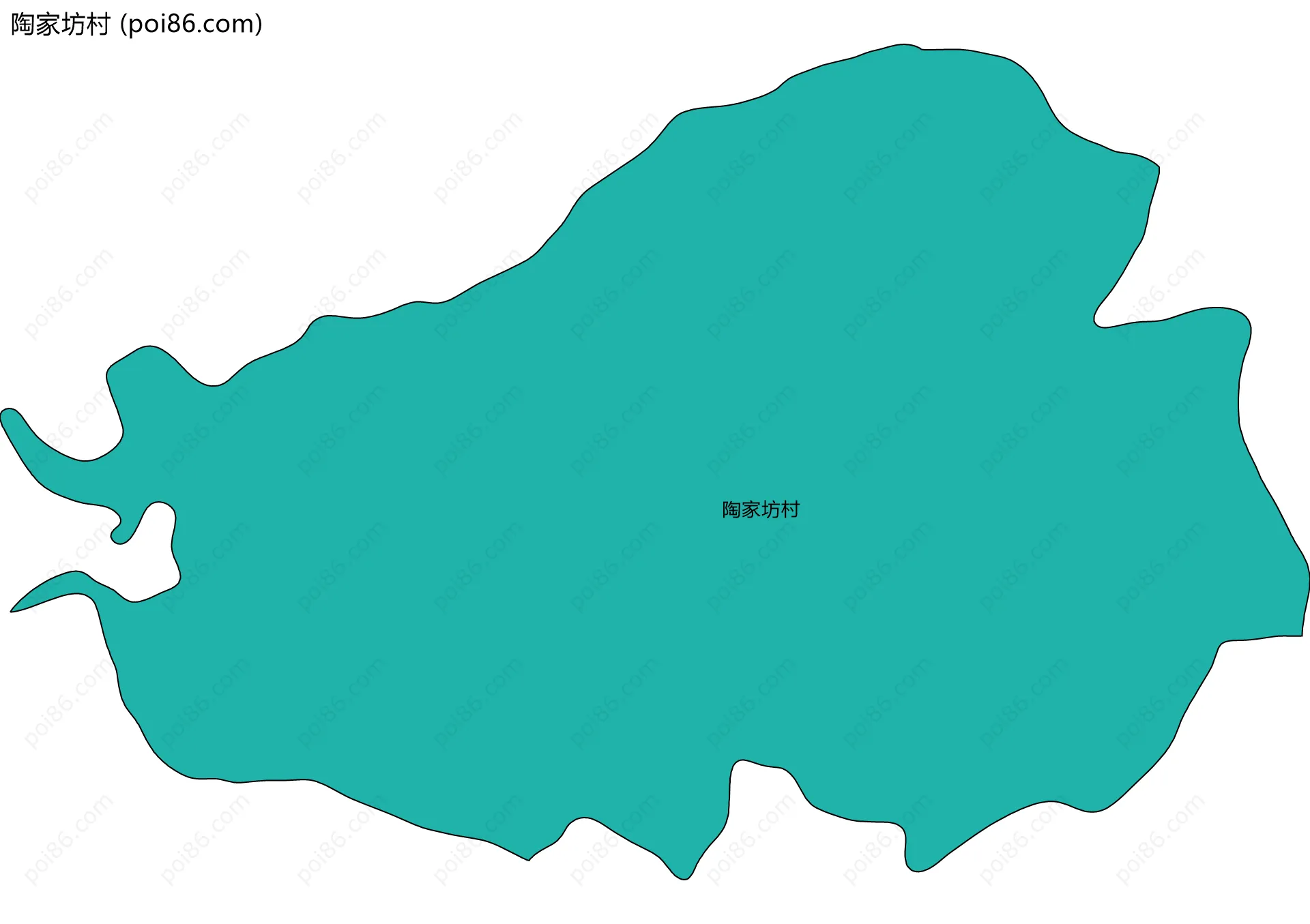 陶家坊村边界地图