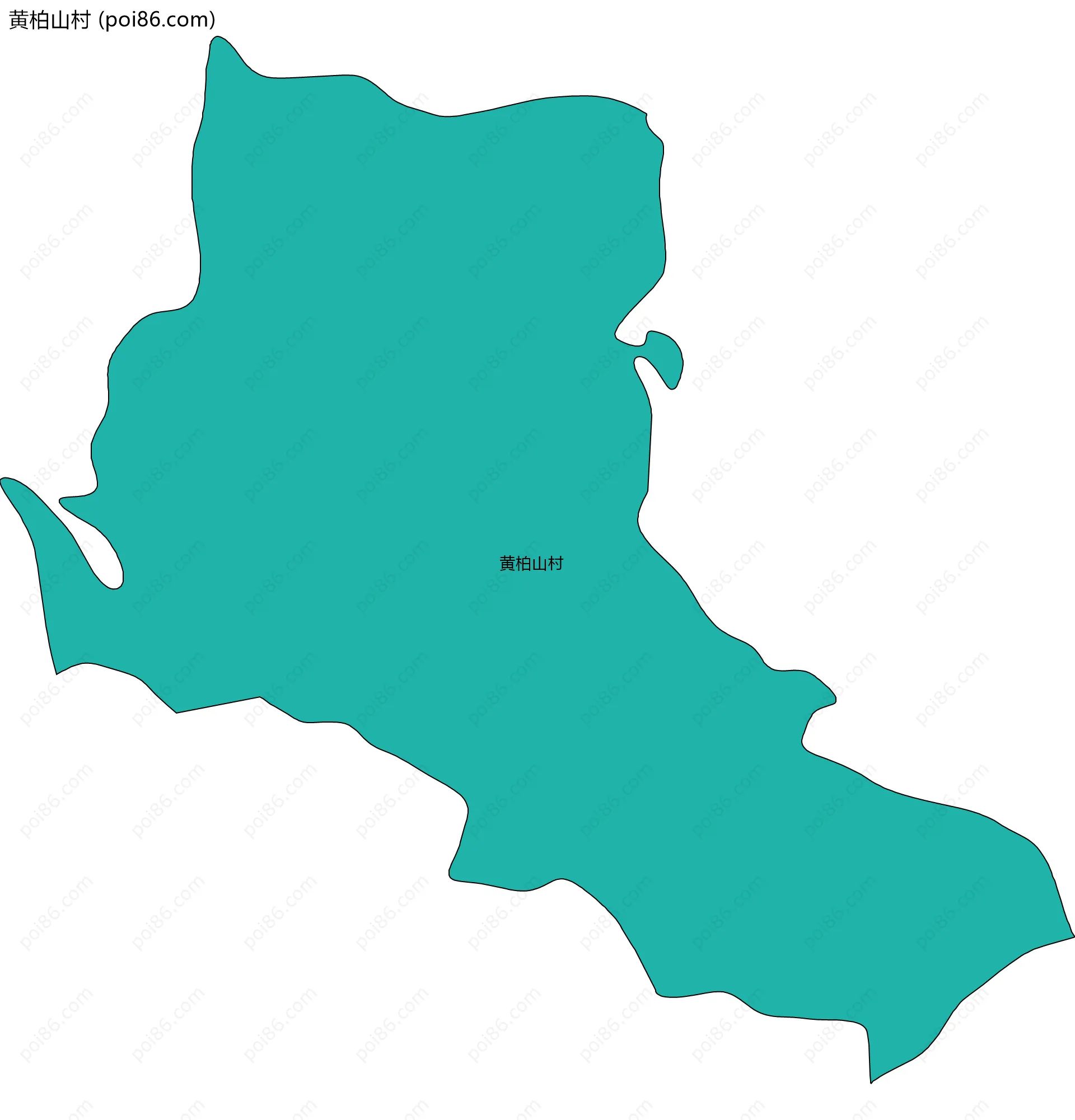 黄柏山村边界地图