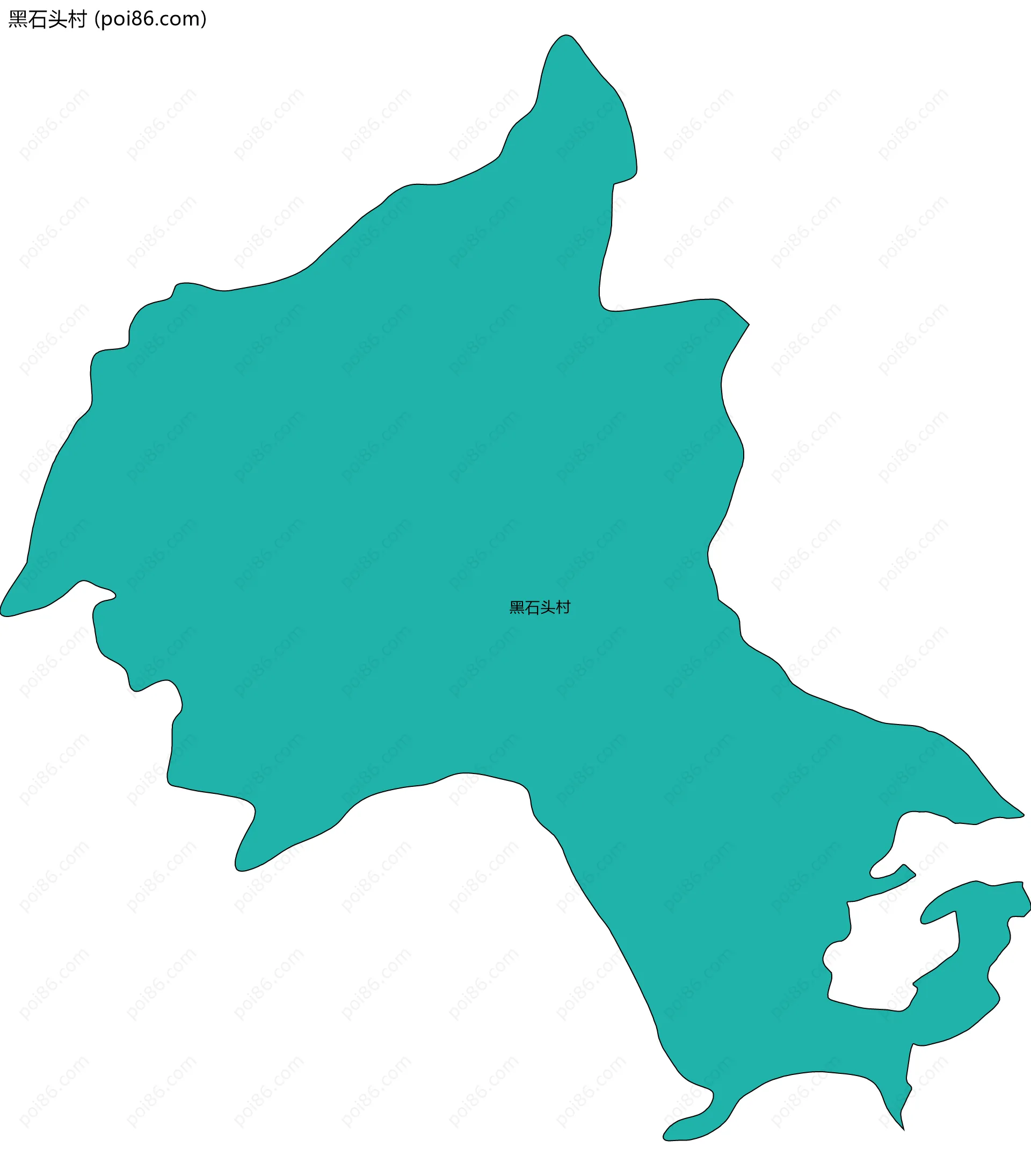 黑石头村边界地图