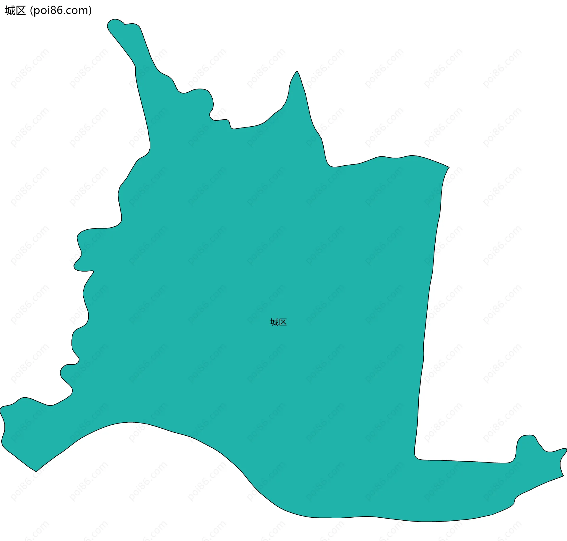 城区边界地图
