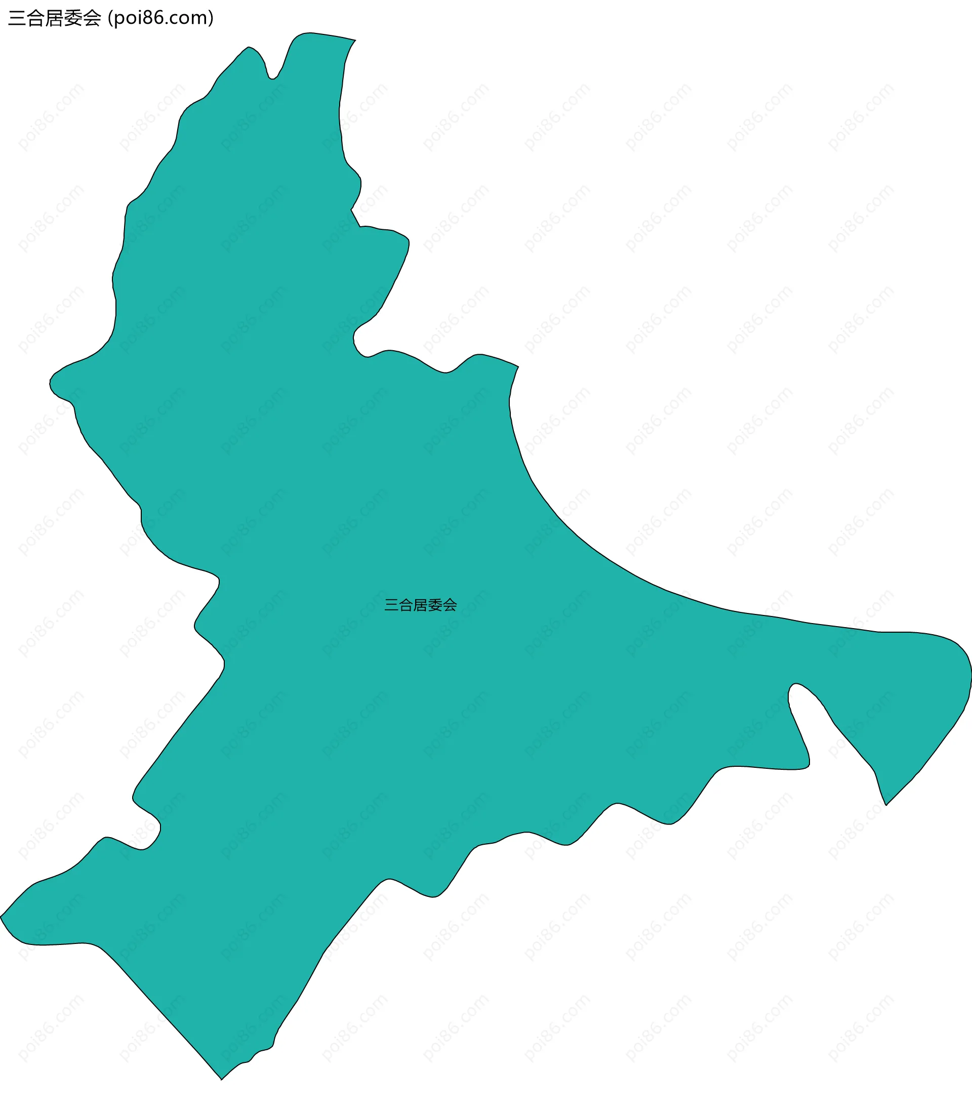 三合居委会边界地图