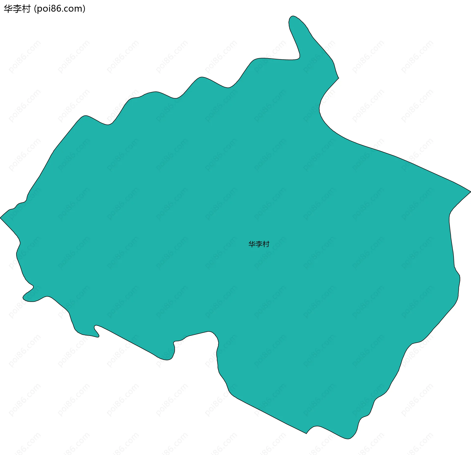 华李村边界地图